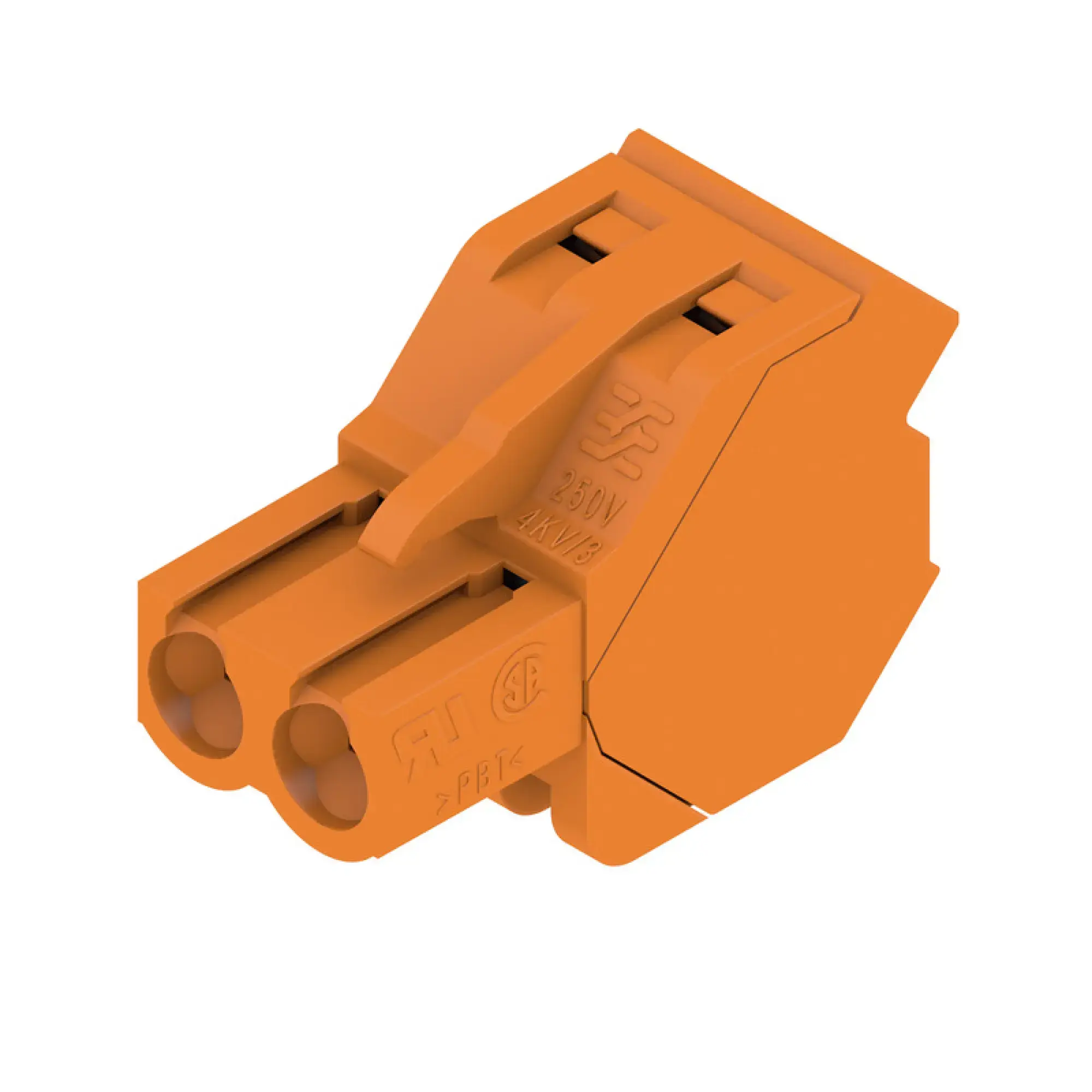 Weidmüller 1946250000 PCB connector (wire connection), 320 V, 17.5 A, Pitch in mm: 5.08, 4 mm², Number of poles: 2, Clamping yoke connection, Box (img_001)