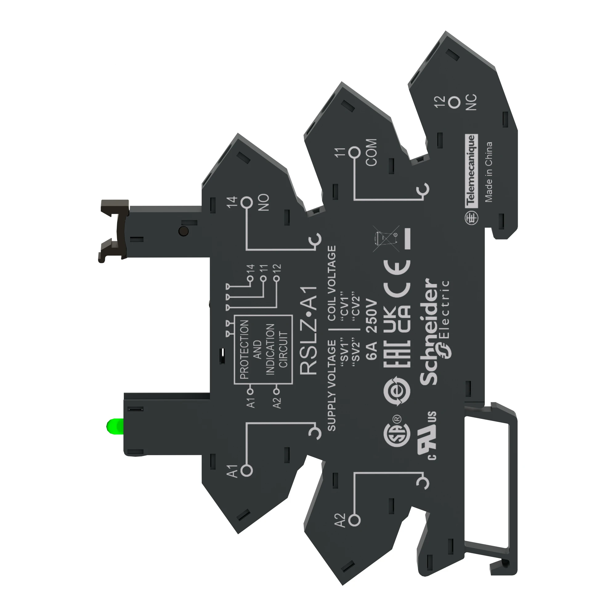 Schneider Electric RSLZRA3 Base for narrow interface relay RSL, LED, spring cage, 110VAC/DC (img_007)