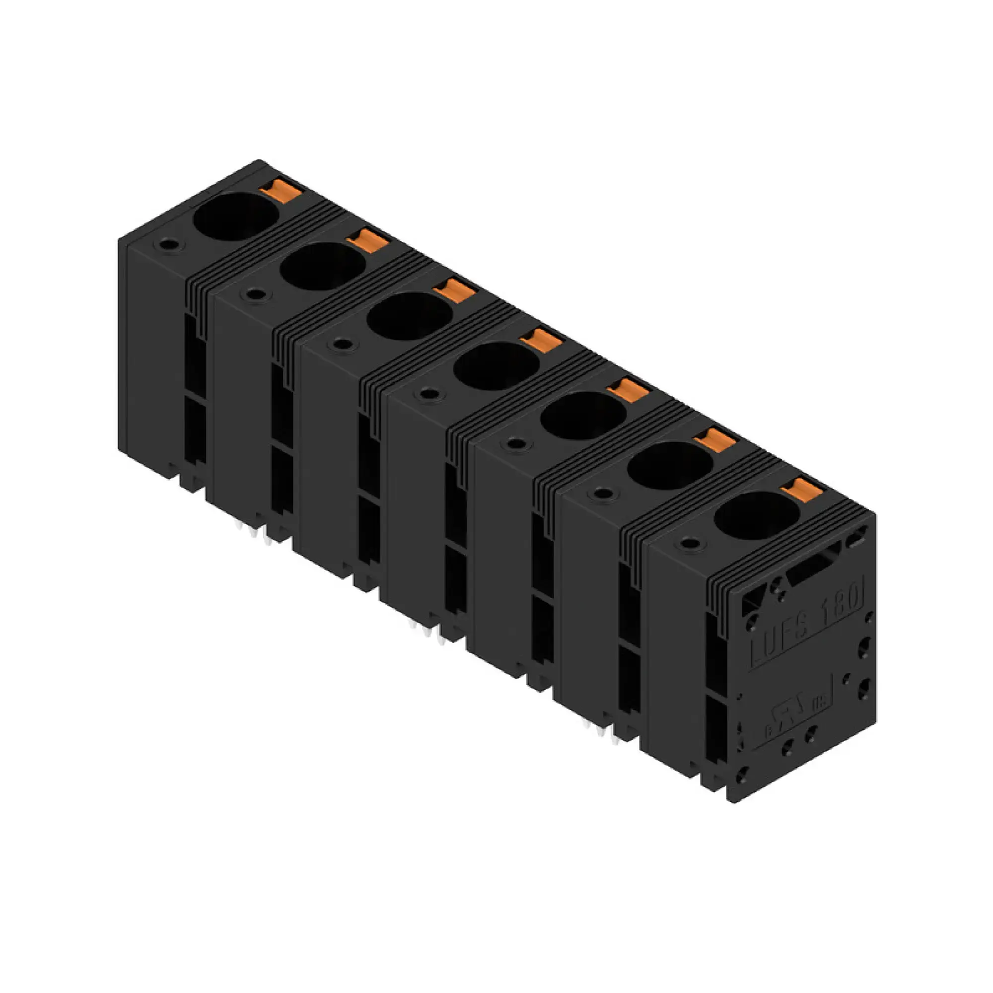 Weidmüller 2492260000 PCB terminal, 1000 V, 101 A, Pitch in mm: 15.00, 16 mm², Number of poles: 7, PUSH IN without actuator, THT solder connection, 180°, Box (img_001)
