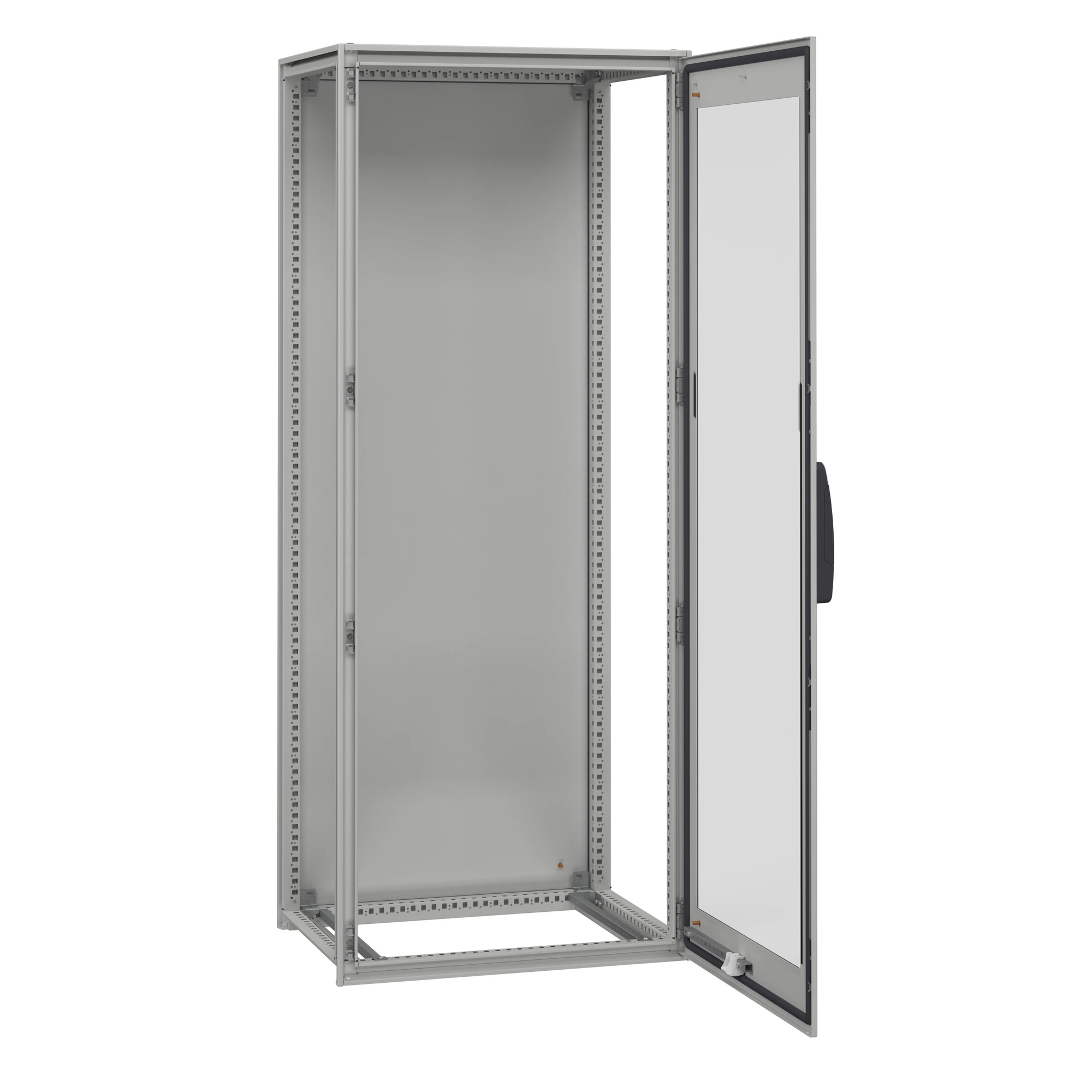 Schneider Electric NSYSFN22880T Floor-standing enclosure, PanelSeT SFN, made of decarbonized steel, without mounting plate, glass door, assembled, 2200x800x800mm, IP55 (img_002)