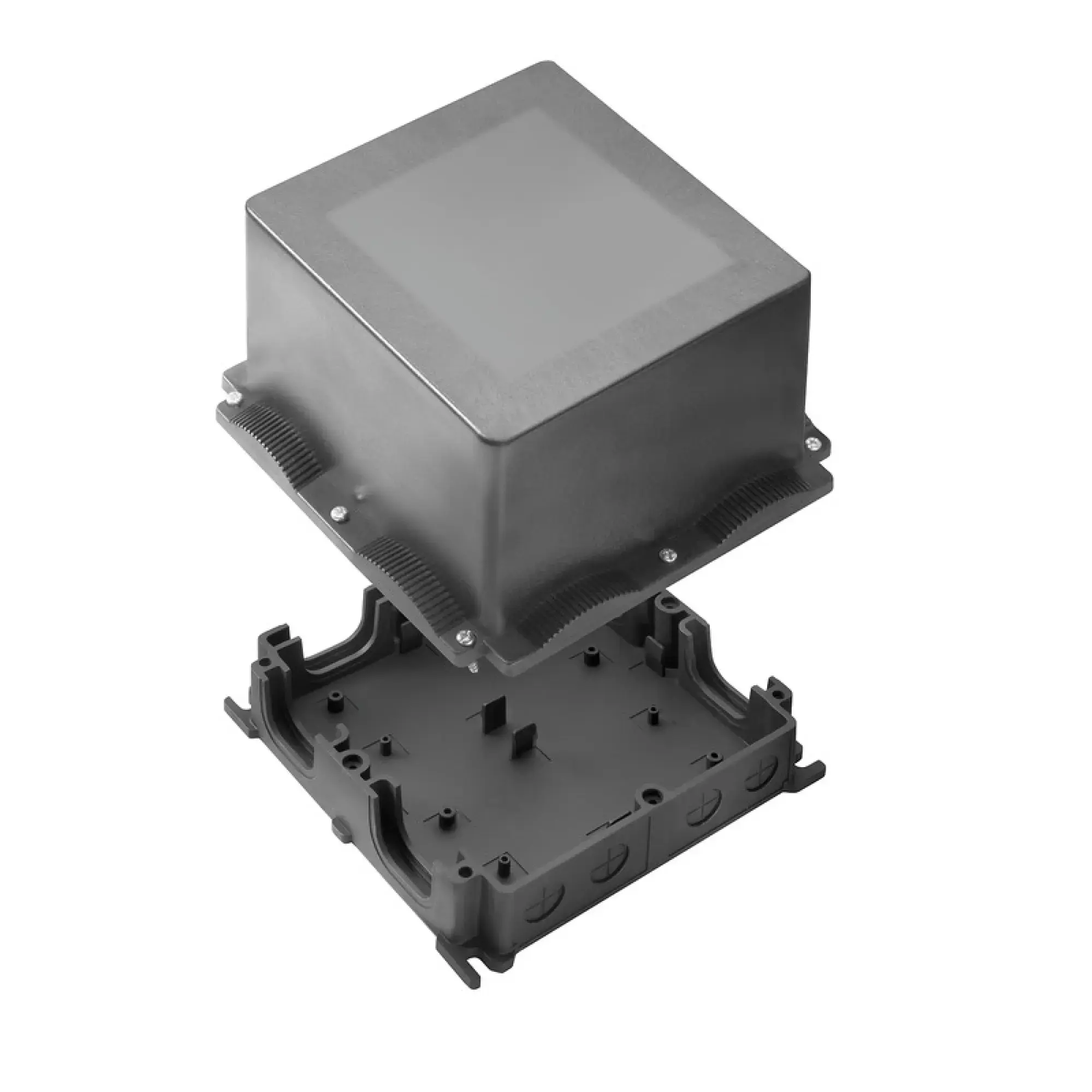 Weidmüller 2659750000 Plastic housing, FieldPower®, 196 x 196 x 155 mm, Gland plates: , Polycarbonate, glass fibre reinforced, untreated, black (img_001)