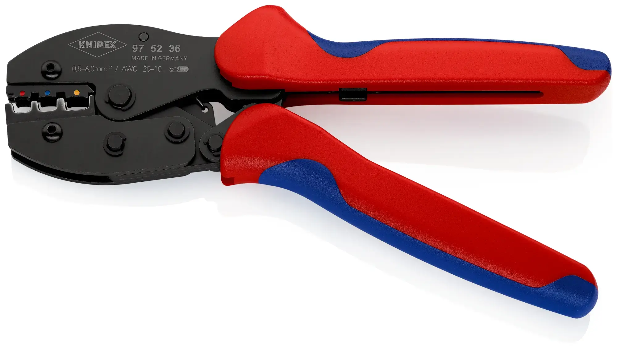 Knipex 97 52 36 PreciForce Pince à sertir avec poignées multimatières brunie 220 mm (img_002)