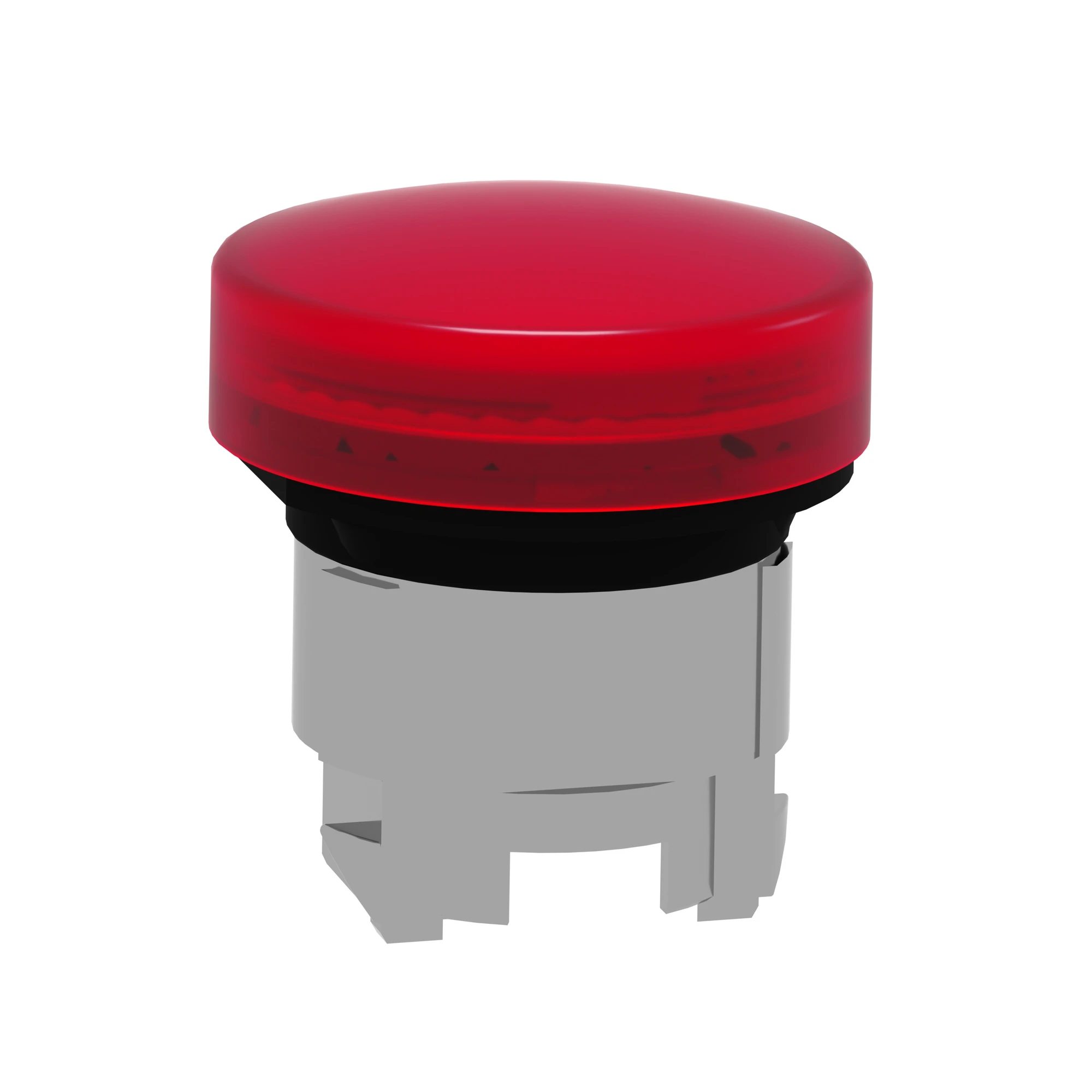 Schneider Electric ZB4BV043E Indicator light, Front element, Harmony XB4, Metal, 22mm, red, for universal LED, smooth dome, for insert label (img_005)