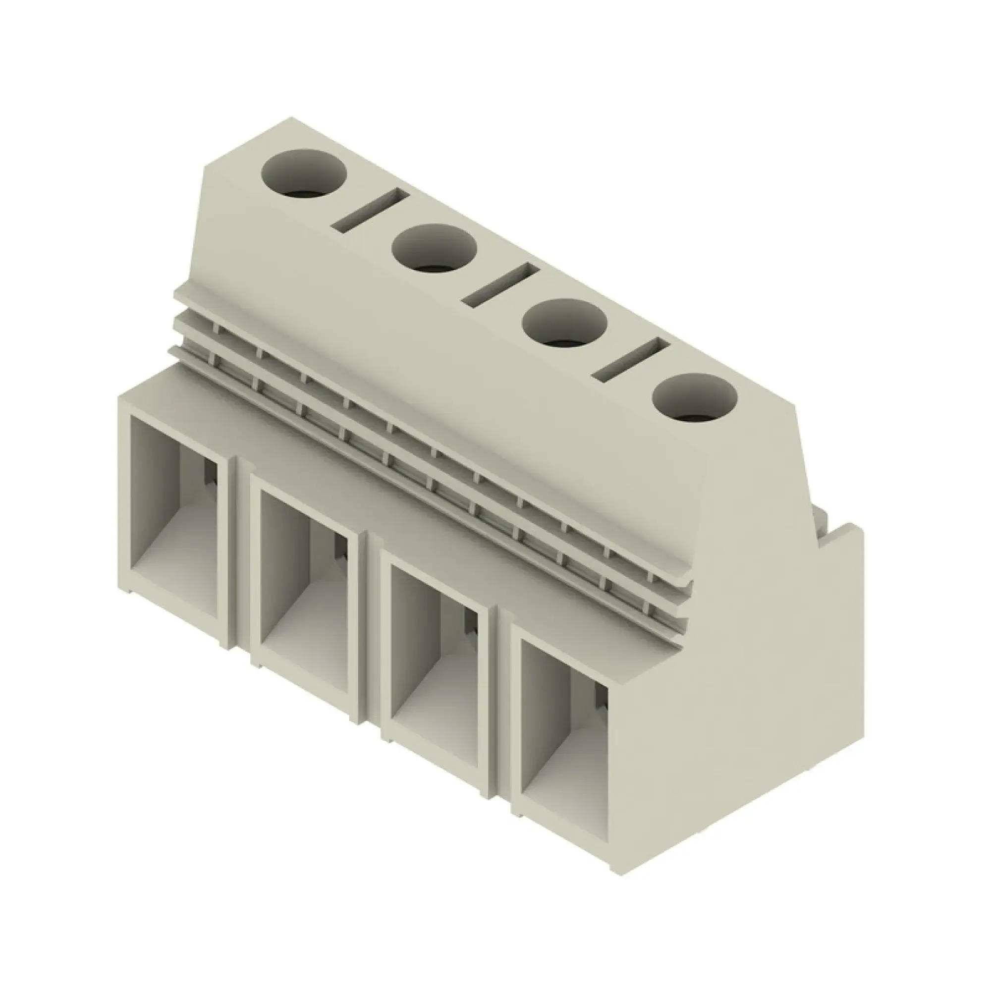 Weidmüller 1783690000 PCB terminal, 1000 V, 101 A, Pitch in mm: 15.00, 25 mm², Number of poles: 4, Clamping yoke connection, THT solder connection, 90°, Box (img_001) Weidmüller 1783690000 PCB terminal, 1000 V, 101 A, Pitch in mm: 15.00, 25 mm², Number of poles: 4, Clamping yoke connection, THT solder connection, 90°, Box (img_001)
