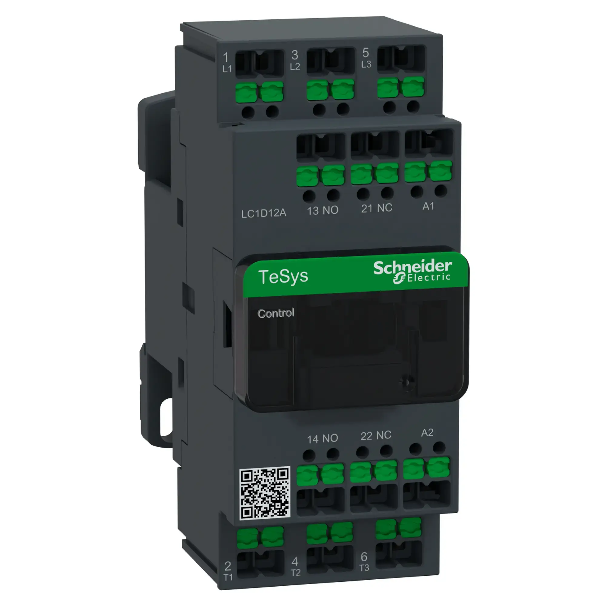 Schneider Electric LC1D12AV7 Leistungsschütz LC1D 3p, +1S+1Ö, 5,5 kW, 12 A, 400 V AC3, Spule 400 V AC, SnapIN (img_001)