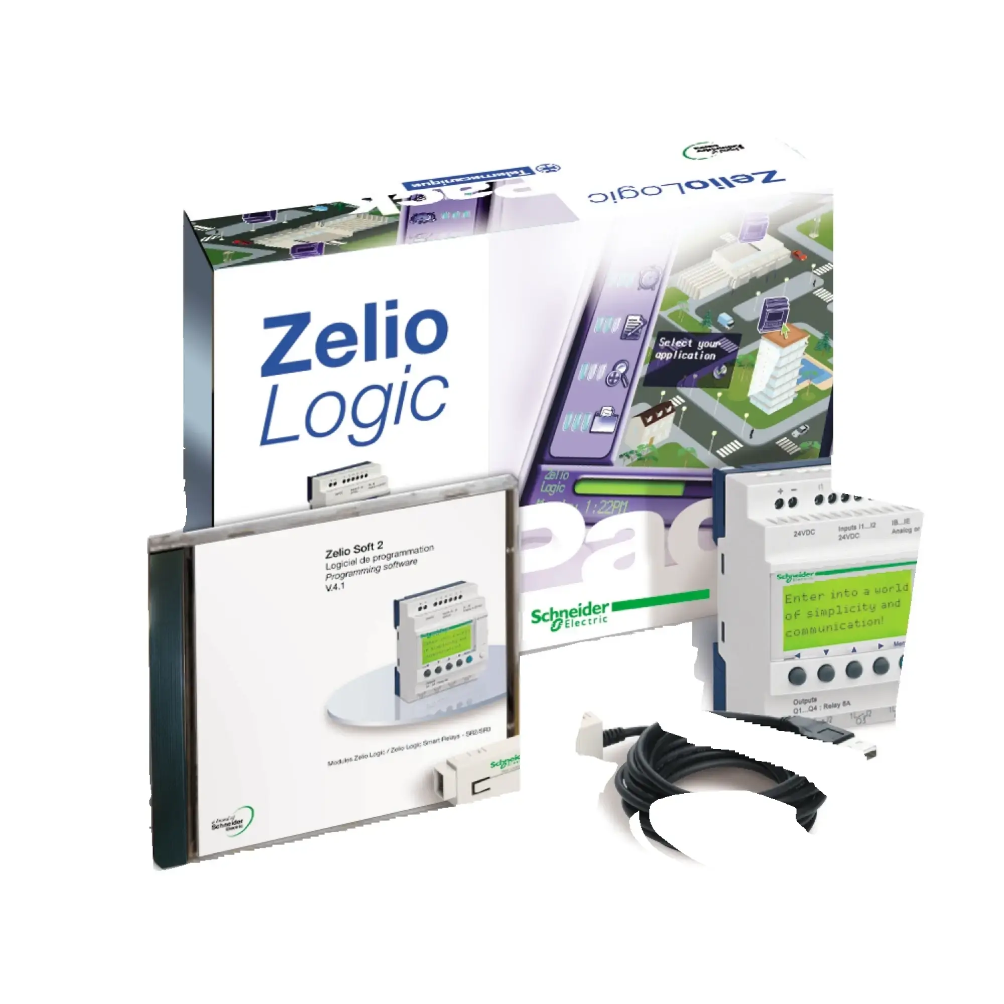 Schneider Electric SR2PACKBD Starter kit, Zelio Logic, compact version, 12 I/O, 24 VDC (img_003)