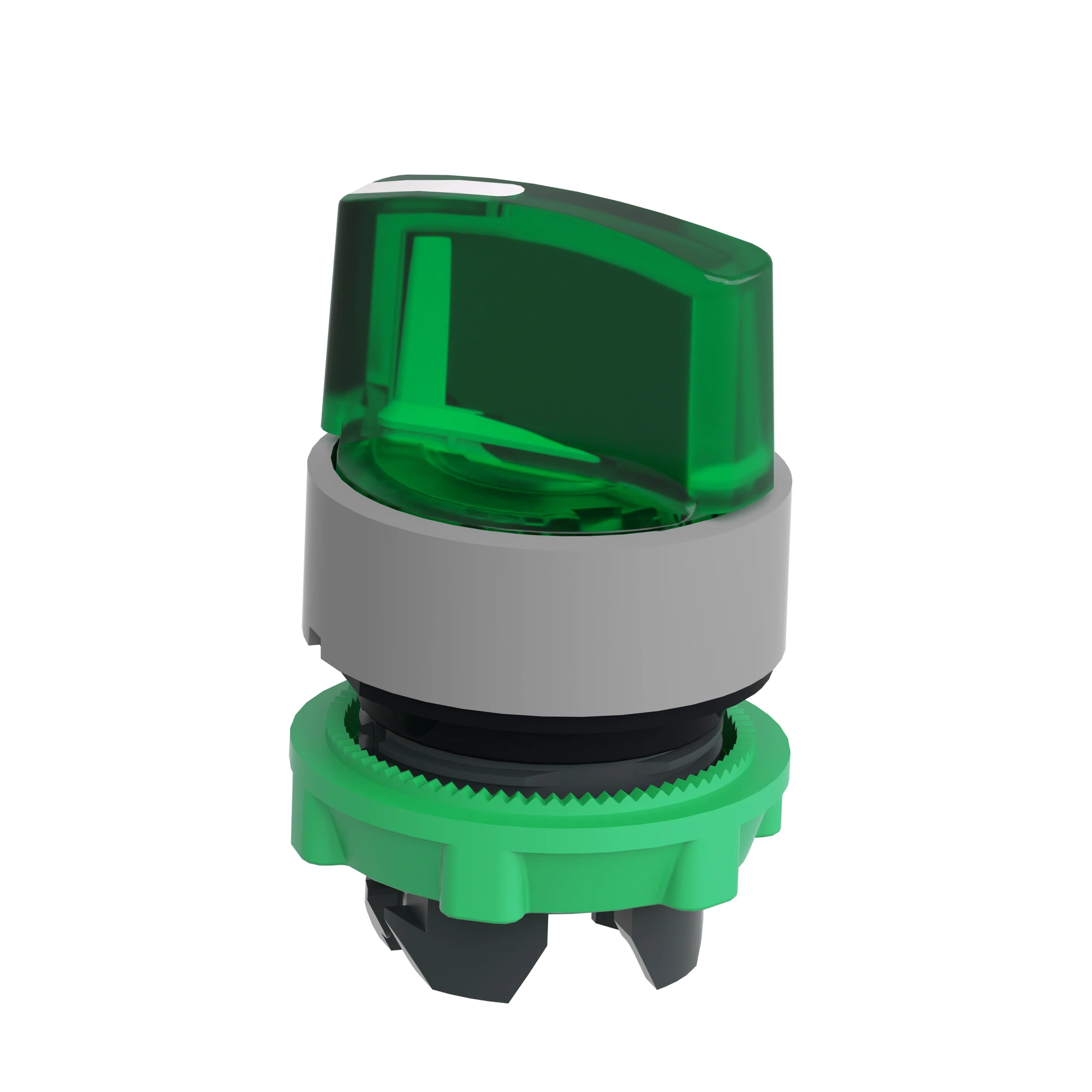 Schneider Electric ZB5AK1233C0 Illuminated selector switch, front element, Harmony XB5, plastic, 22mm green, for universal LEDs, 2 positions, latching (img_006)