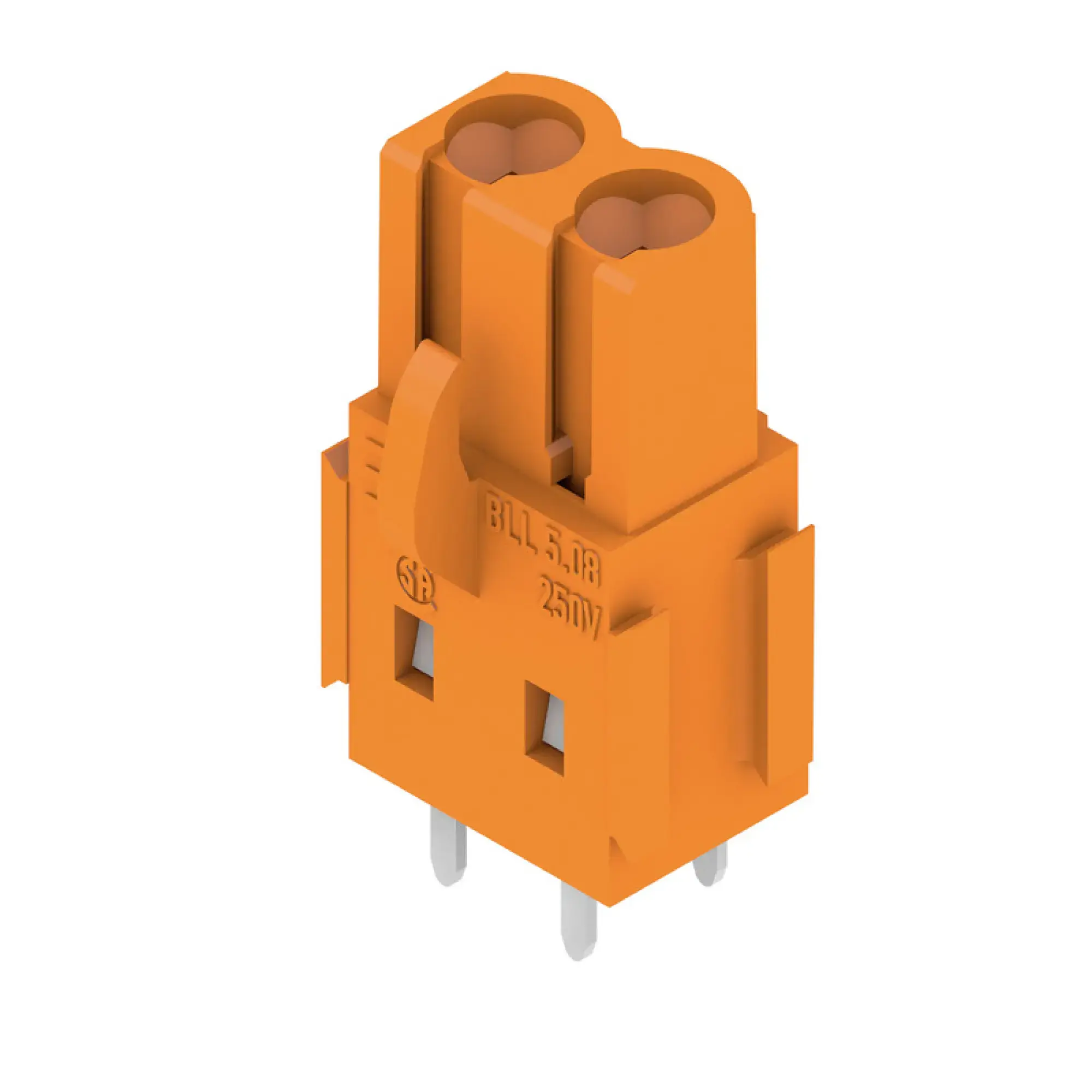 Weidmüller 1682730000 PCB connector (board connection), 320 V, 23 A, Pitch in mm: 5.08, Number of poles: 2, THT solder connection, Box (img_001)
