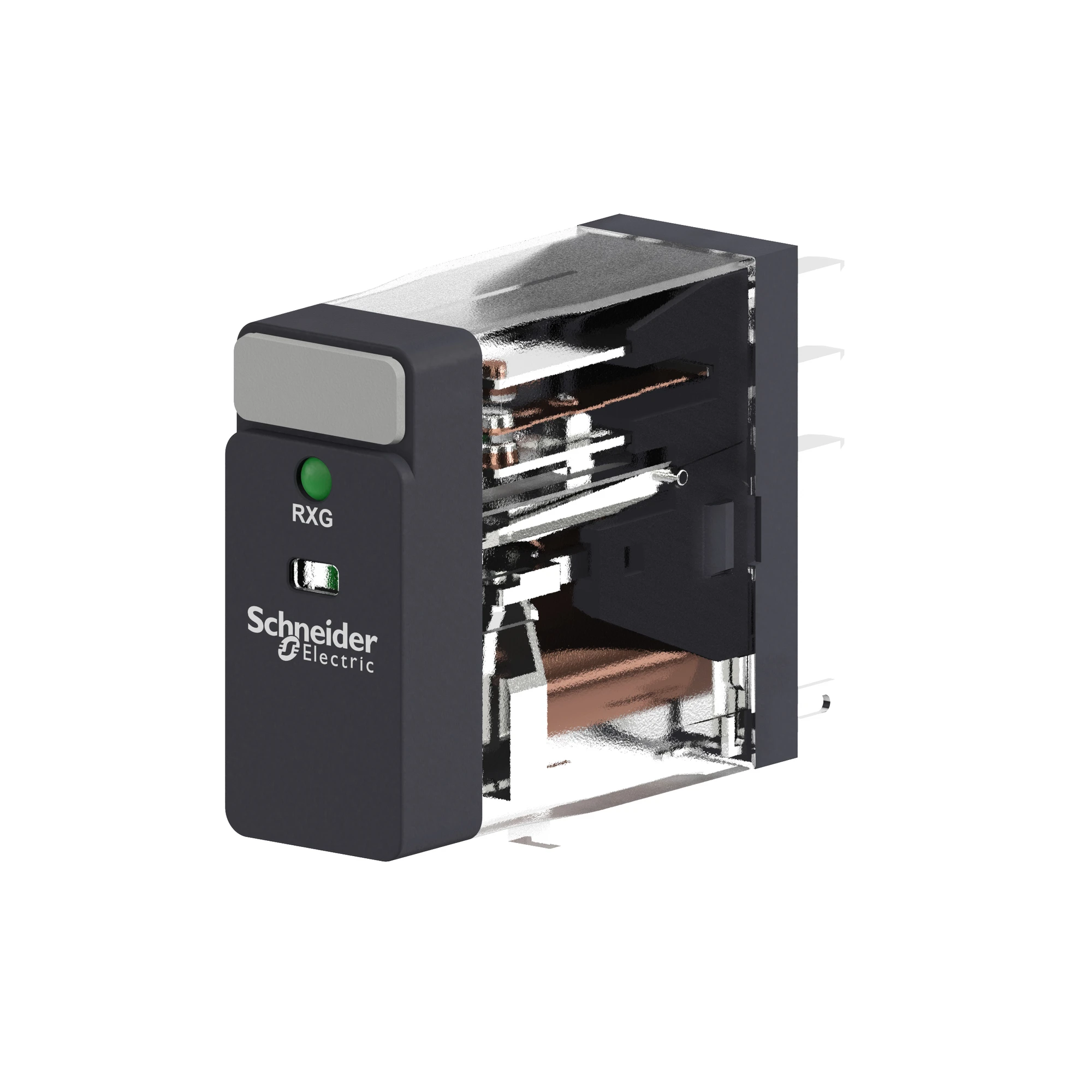 Schneider Electric RXG23B7 Plug-in Interface Relay RXG, 2 C/O, 5 A, 24 VAC, with LED, without test button (img_004)