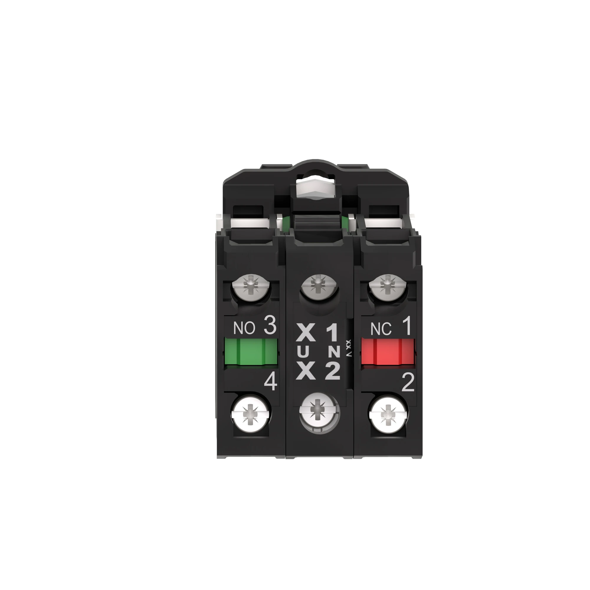 Schneider Electric XB5AK125B5C0 Illuminated selector switch, Harmony XB5, plastic, light grey, orange, 22mm, universal LED, 2 positions, 1NC + 1NO, 24V ACDC (img_002)