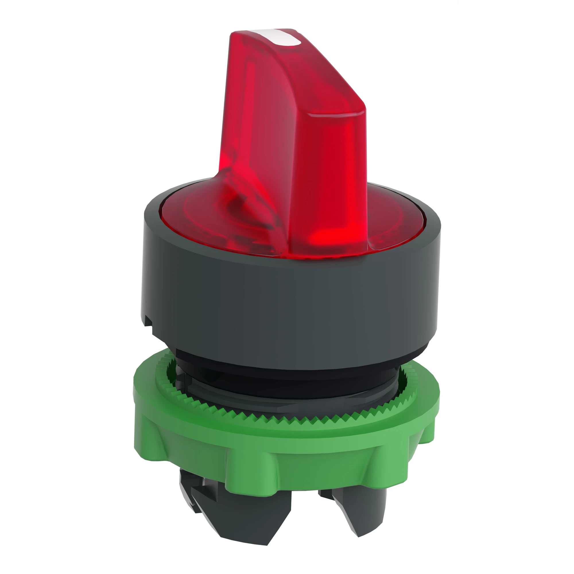 Schneider Electric ZB5AK1343 Illuminated selector switch, front element, Harmony XB5, plastic, 22mm, red, for universal LED, 3 positions, latching (img_005)