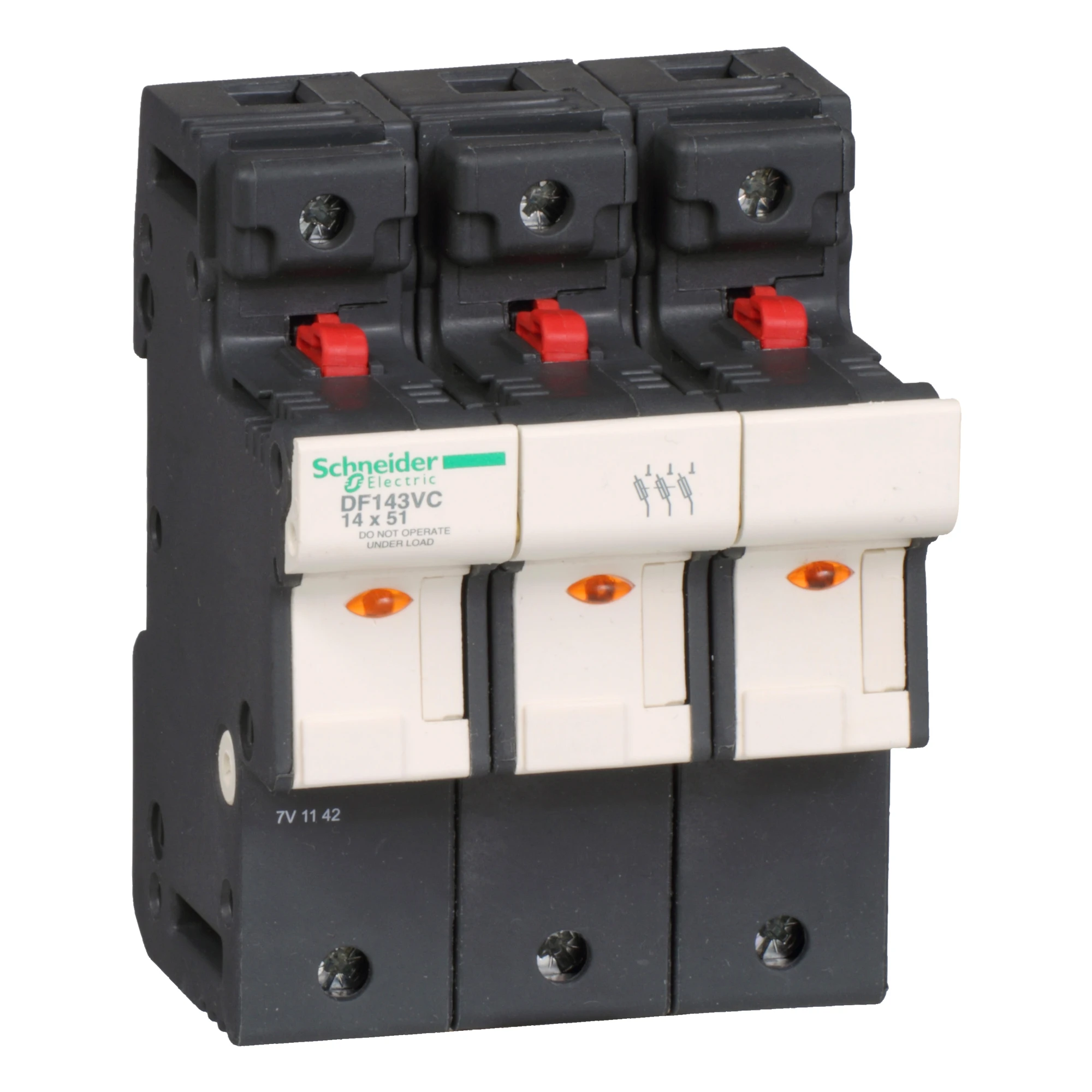 Schneider Electric DF143VC Fuse Holder TeSys 3p 50A, Fuse Size 14x51mm (img_001)