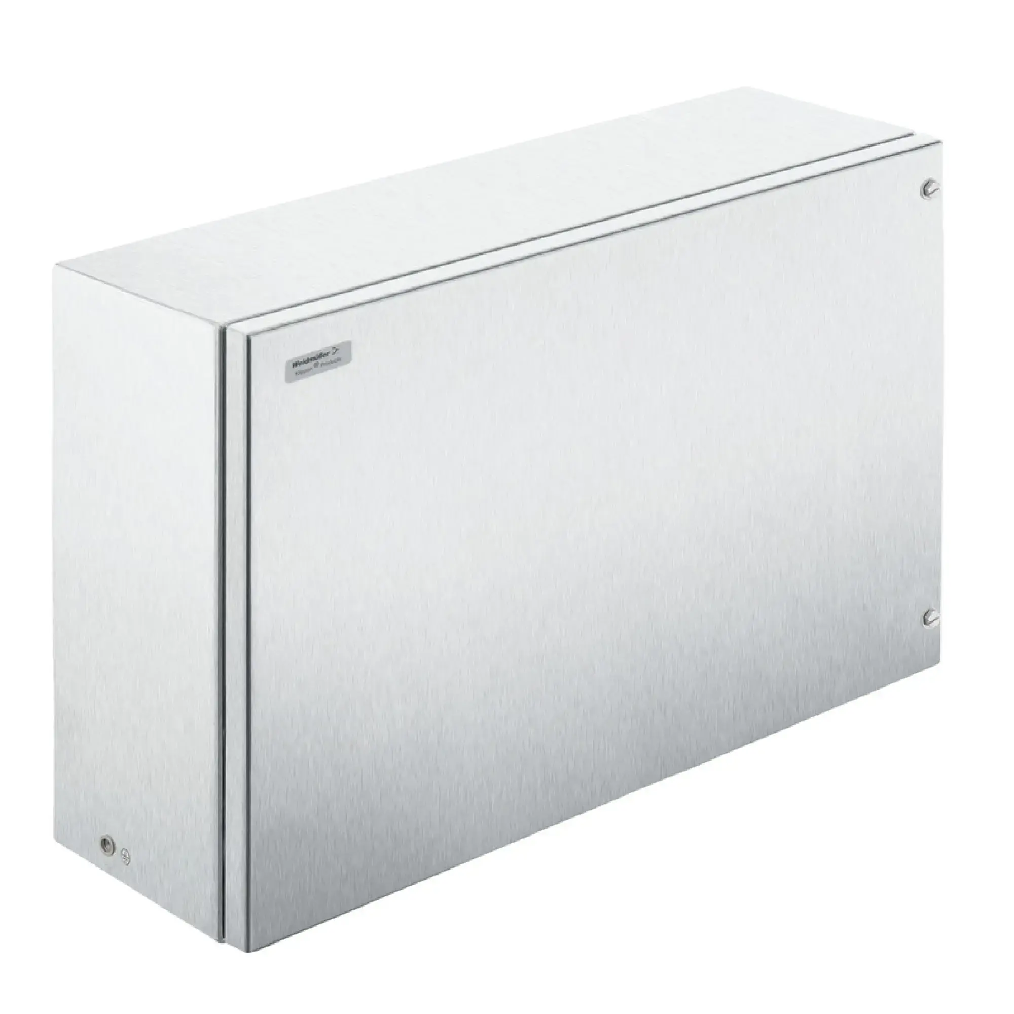 Weidmüller 8000071022 Ex metal housing, 600 x 400 x 200 mm, Brushed, Flange plate: Yes, Bottom, M6 hex-head slotted screws SW10 + hinges (img_001)