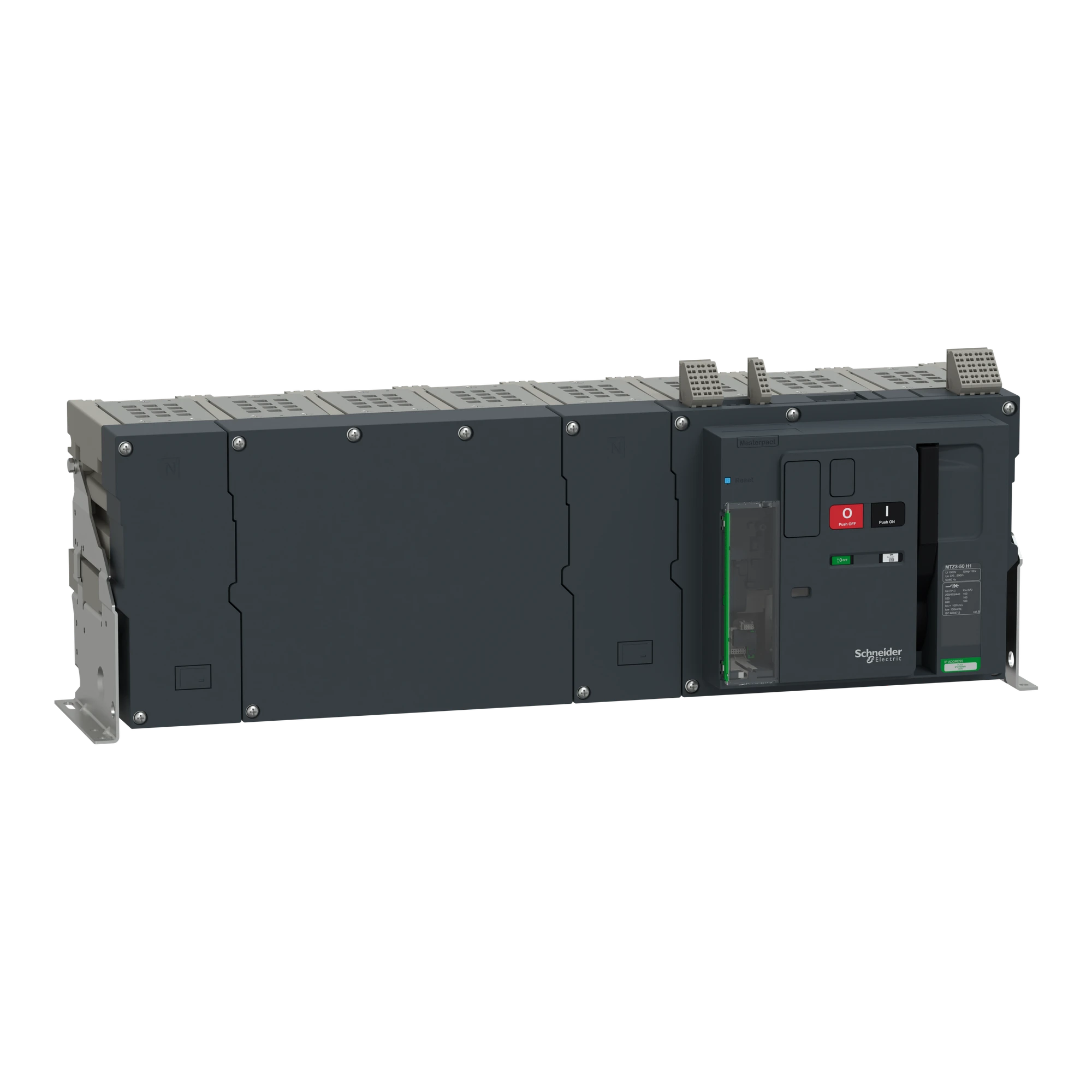 Schneider Electric LV948195 MasterPacT MTZ3 50 5000A H1 100kA/440VAC (Icu) 4P Grundschalter Festeinbau Neutral rechts für MicroLogic Active (img_001) Schneider Electric LV948195 MasterPacT MTZ3 50 5000A H1 100kA/440VAC (Icu) 4P Grundschalter Festeinbau Neutral rechts für MicroLogic Active (img_001)