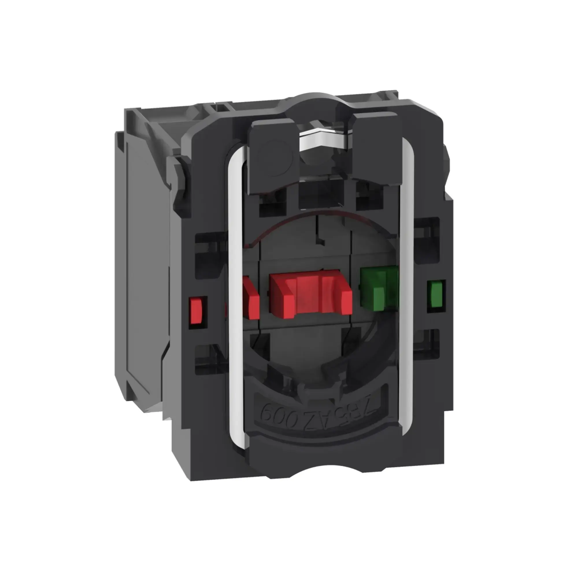 Schneider Electric ZB5AZ141 Auxiliary contact block with mounting flange, Harmony XB5, plastic, 22mm, 30mm, 1NO+2NC, screw terminal (img_002)