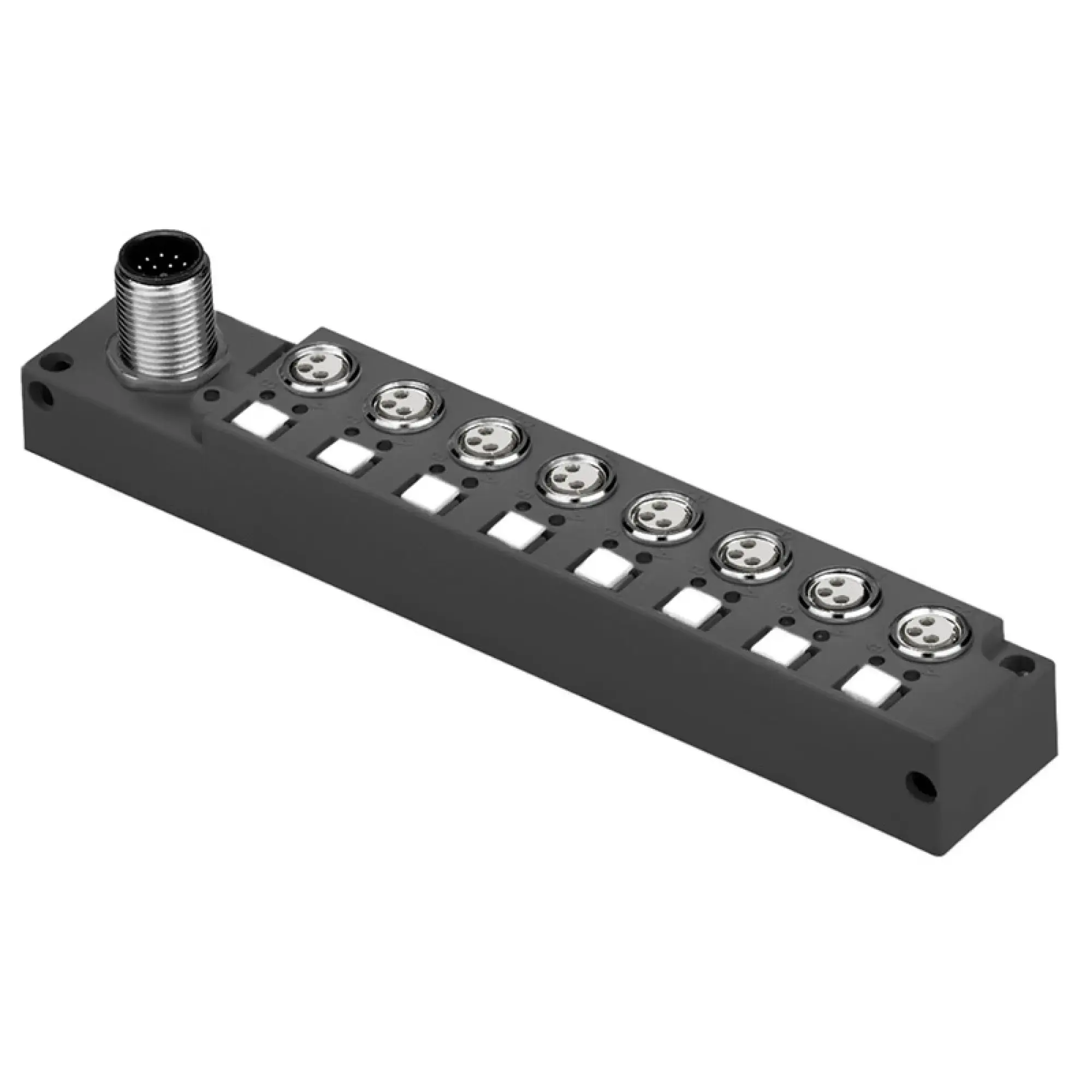 Weidmüller 1871680000 Sensor-actuator passive distributor (without cable), with M12 outlet, 12-pole, A-coded, M8, 30 V, LED: Yes, LED initiator: Yes, Wiring type: PNP (img_001) Weidmüller 1871680000 Sensor-actuator passive distributor (without cable), with M12 outlet, 12-pole, A-coded, M8, 30 V, LED: Yes, LED initiator: Yes, Wiring type: PNP (img_001)