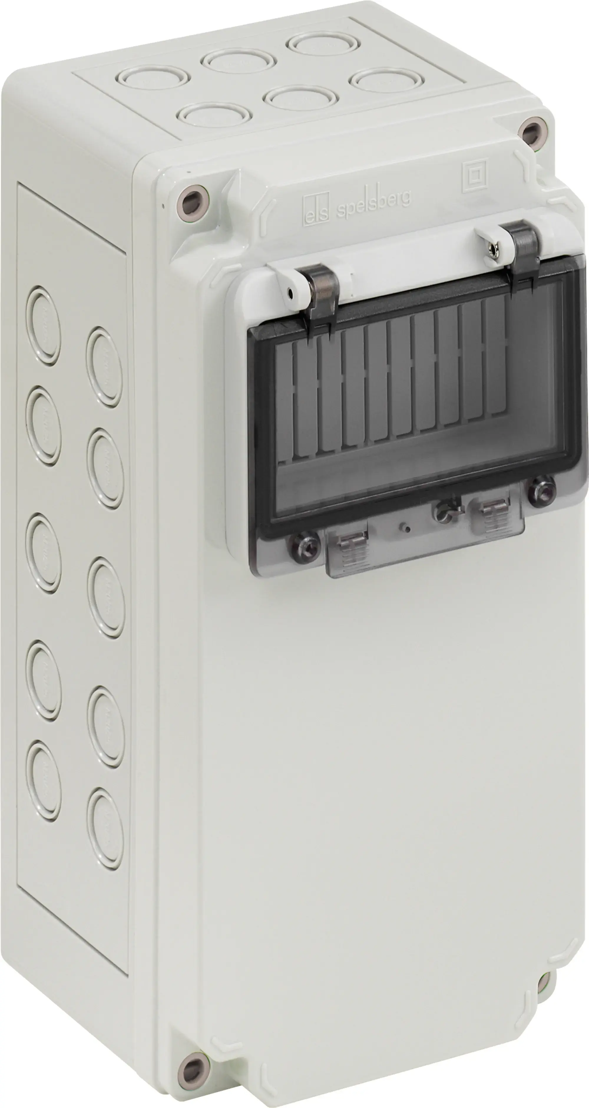 Spelsberg 59106101 Distribution board, Type of protection IP65, 6 Modular units, Impact strength IK07, Protection class II, Rated voltage 400V AC, Halogen free (img_001)