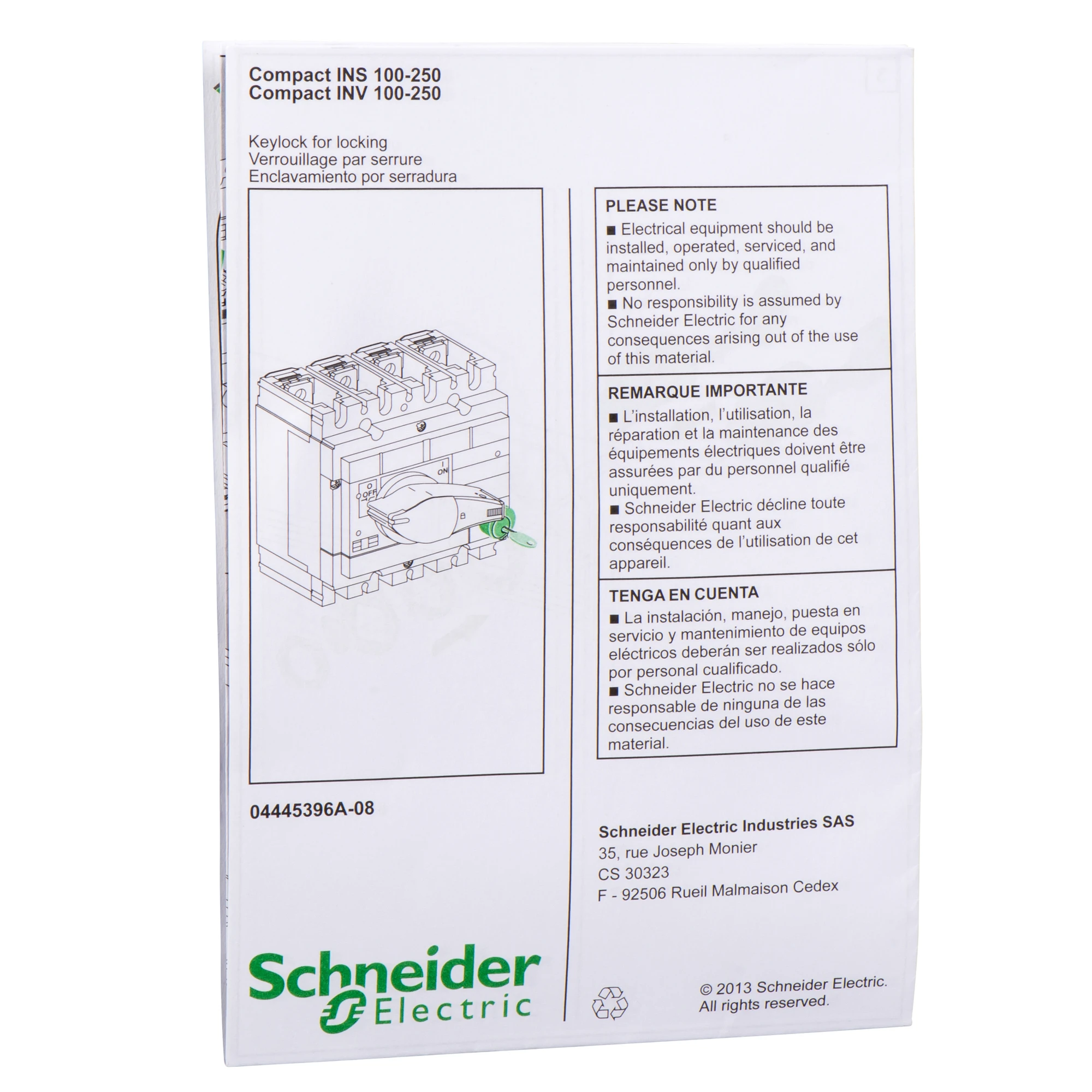 Schneider Electric 31087 Locking Device for Profalux/Ronis Key Locks for ComPact INS40-250 (img_001) Schneider Electric 31087 Locking Device for Profalux/Ronis Key Locks for ComPact INS40-250 (img_001)