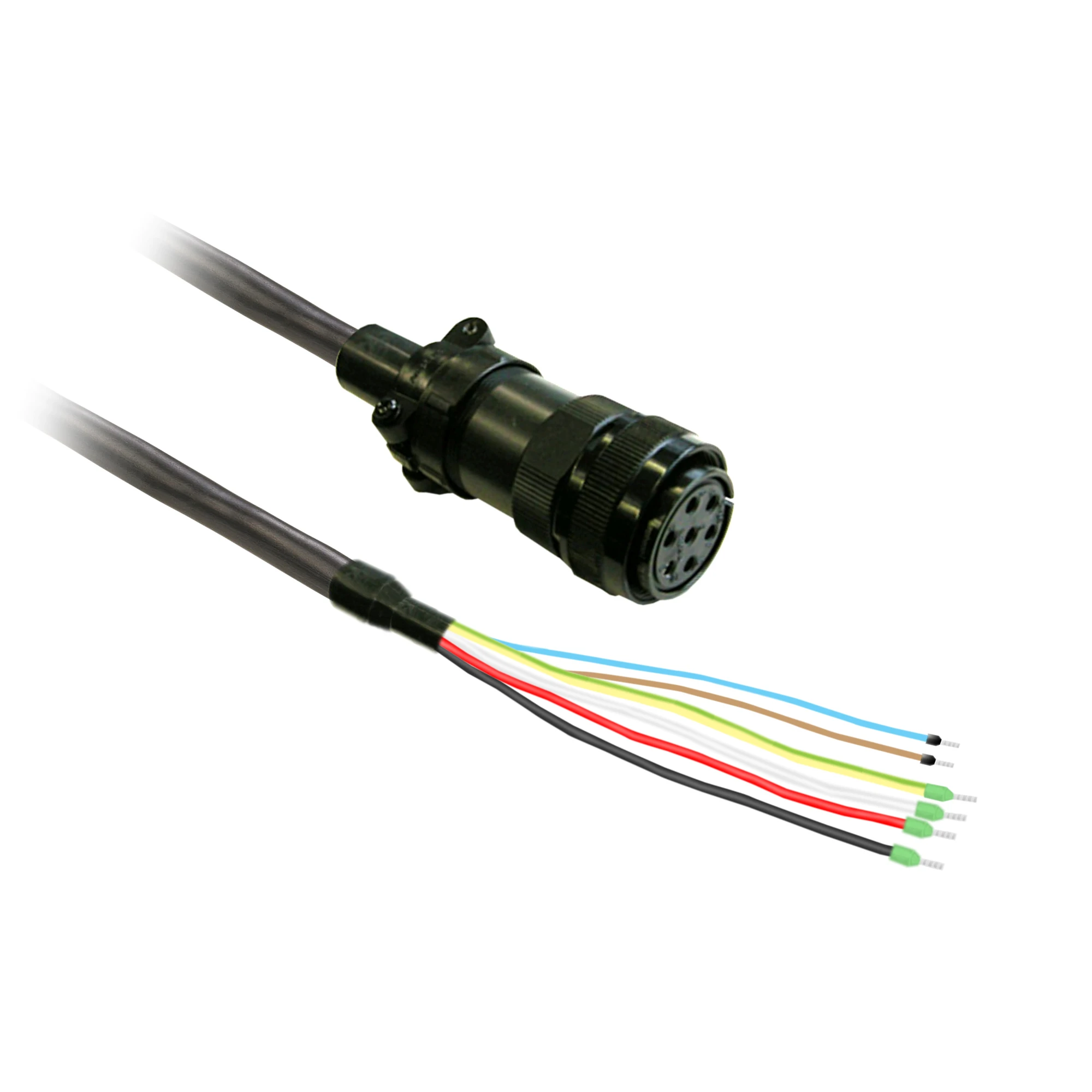 Schneider Electric VW3M5D6FR50 Power cable 5m shielded, 4x6mm2, BCH2 MIL connector with brake (img_001) Schneider Electric VW3M5D6FR50 Power cable 5m shielded, 4x6mm2, BCH2 MIL connector with brake (img_001)