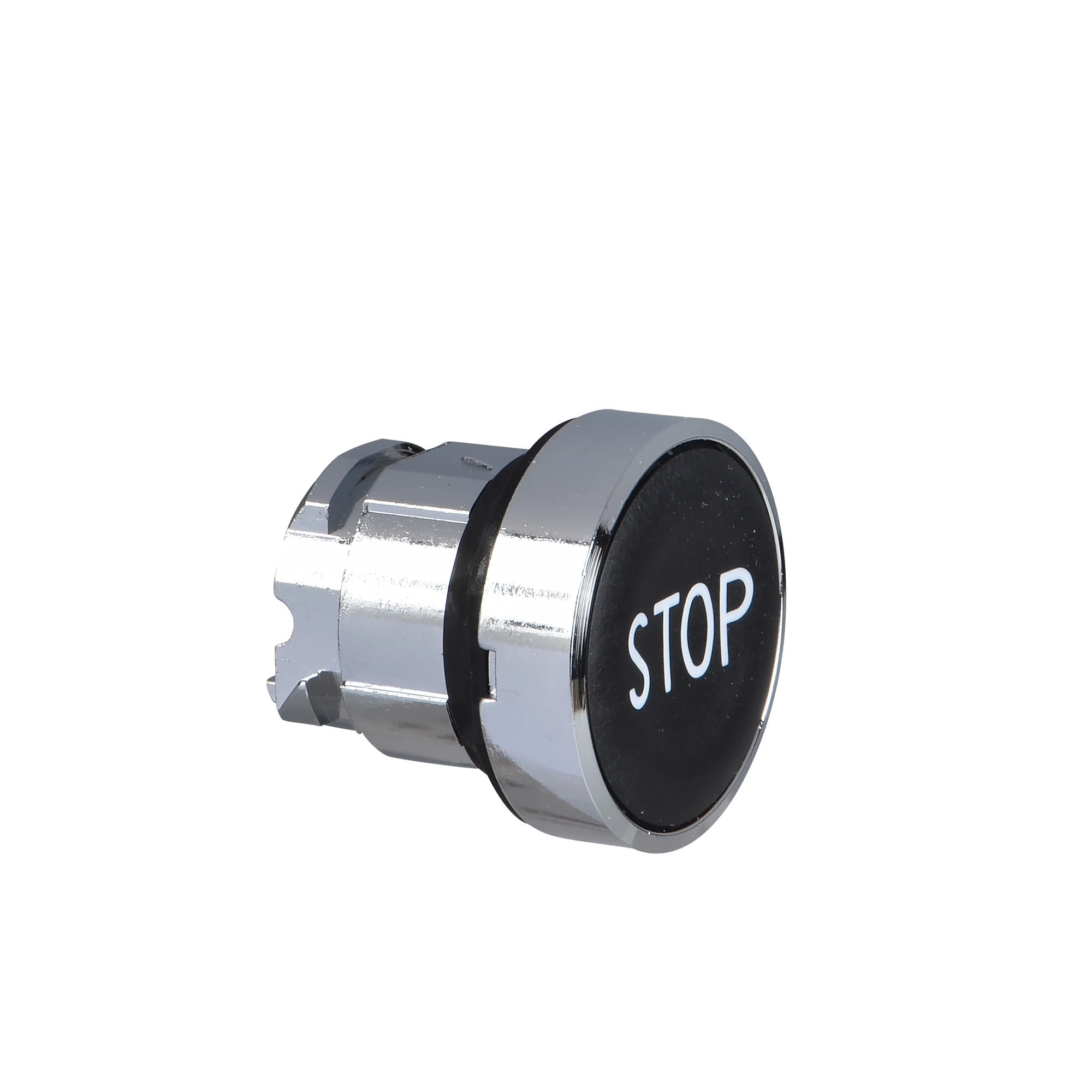 Schneider Electric ZB4BA234 Push Button, Front Element, Harmony XB4, Metal, 22mm, Black, Labeled STOP, Momentary (img_001) Schneider Electric ZB4BA234 Push Button, Front Element, Harmony XB4, Metal, 22mm, Black, Labeled STOP, Momentary (img_001)