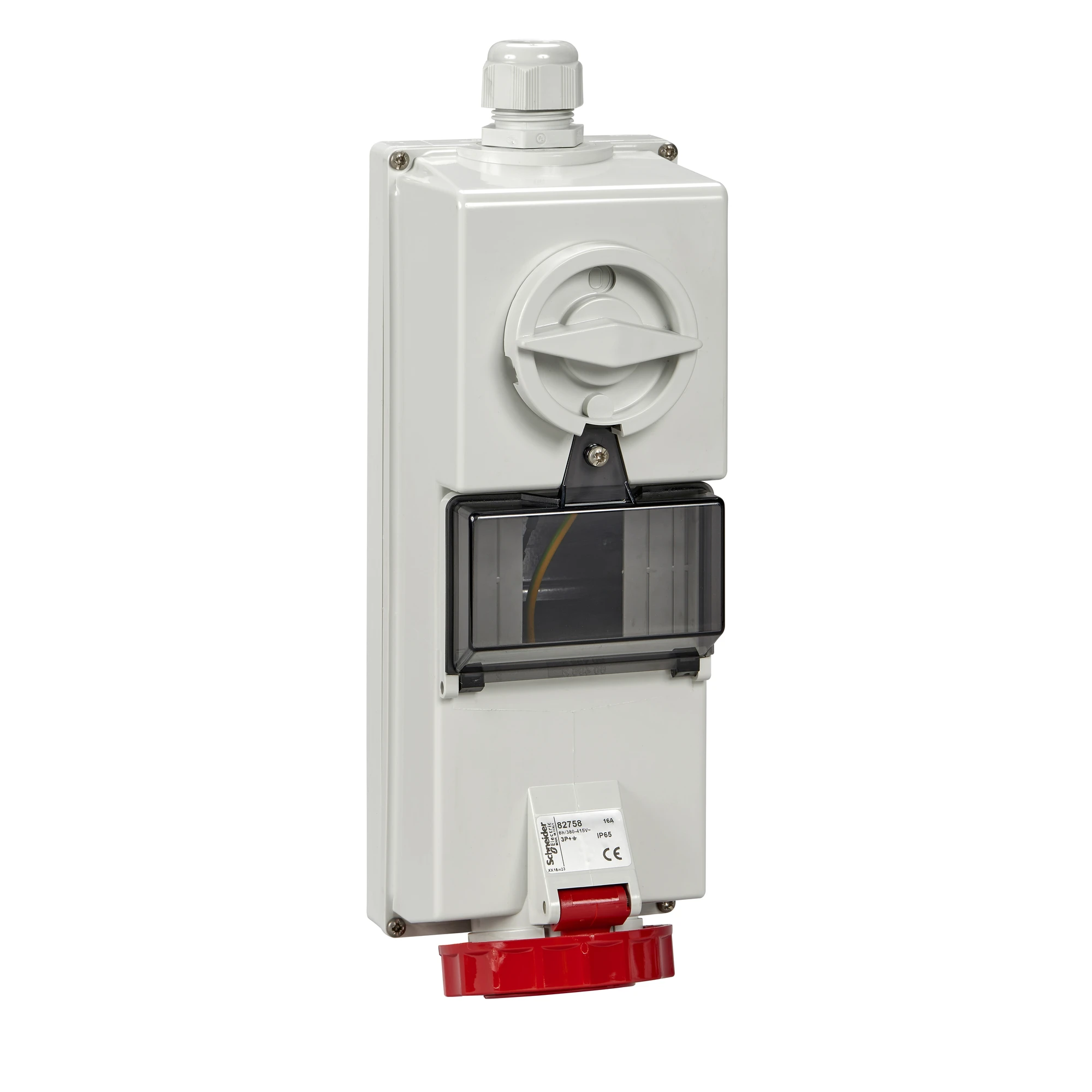 Schneider Electric 82759 Socket with Locking Mechanism, 16A, 3p+N+E, 380-415 V AC, IP65, Surface Mounted (img_001) Schneider Electric 82759 Socket with Locking Mechanism, 16A, 3p+N+E, 380-415 V AC, IP65, Surface Mounted (img_001)