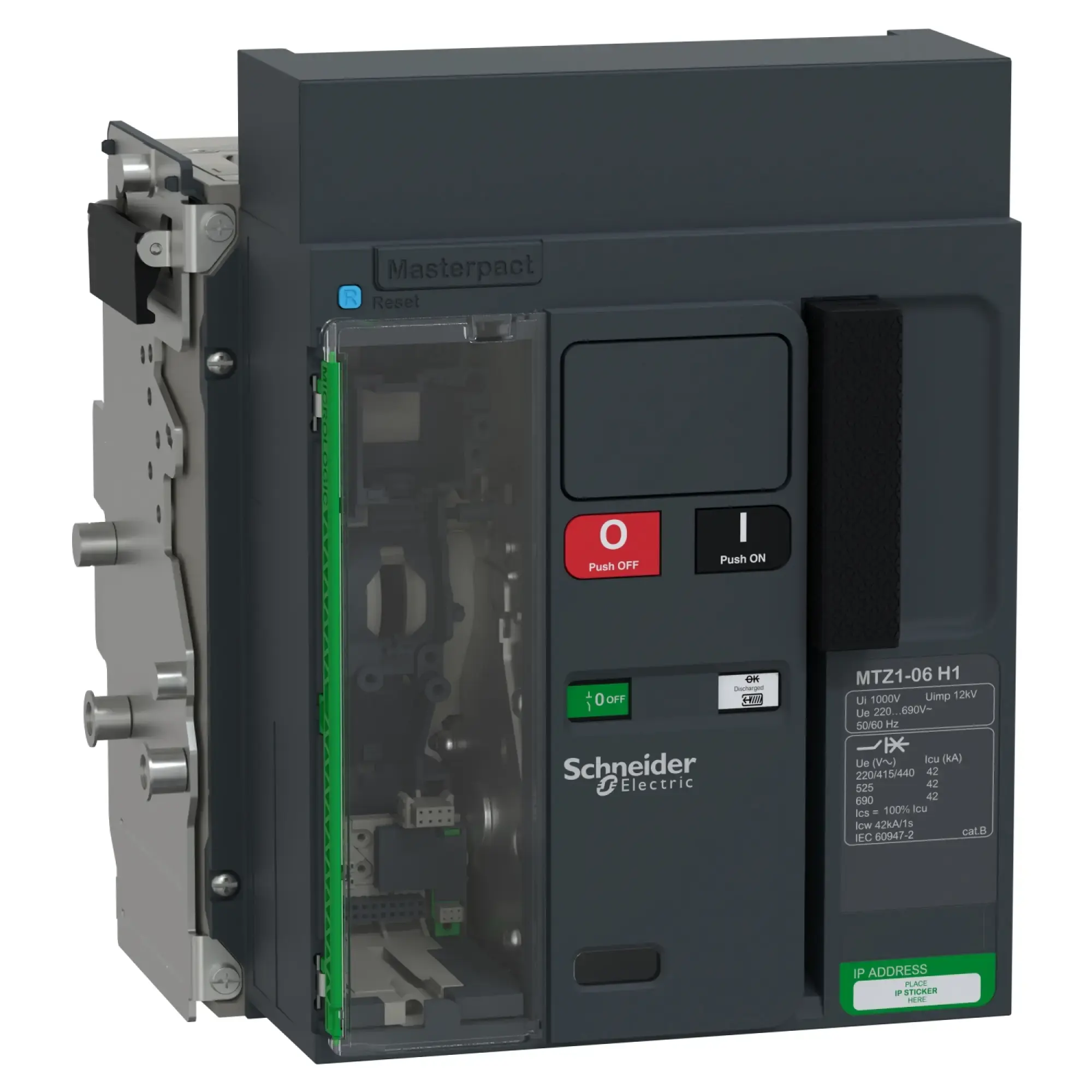 Schneider Electric LV947200 MasterPacT MTZ1 06 630A H1 42kA/440VAC (Icu) 3P Grundschalter Einschub für MicroLogic Active (img_002)