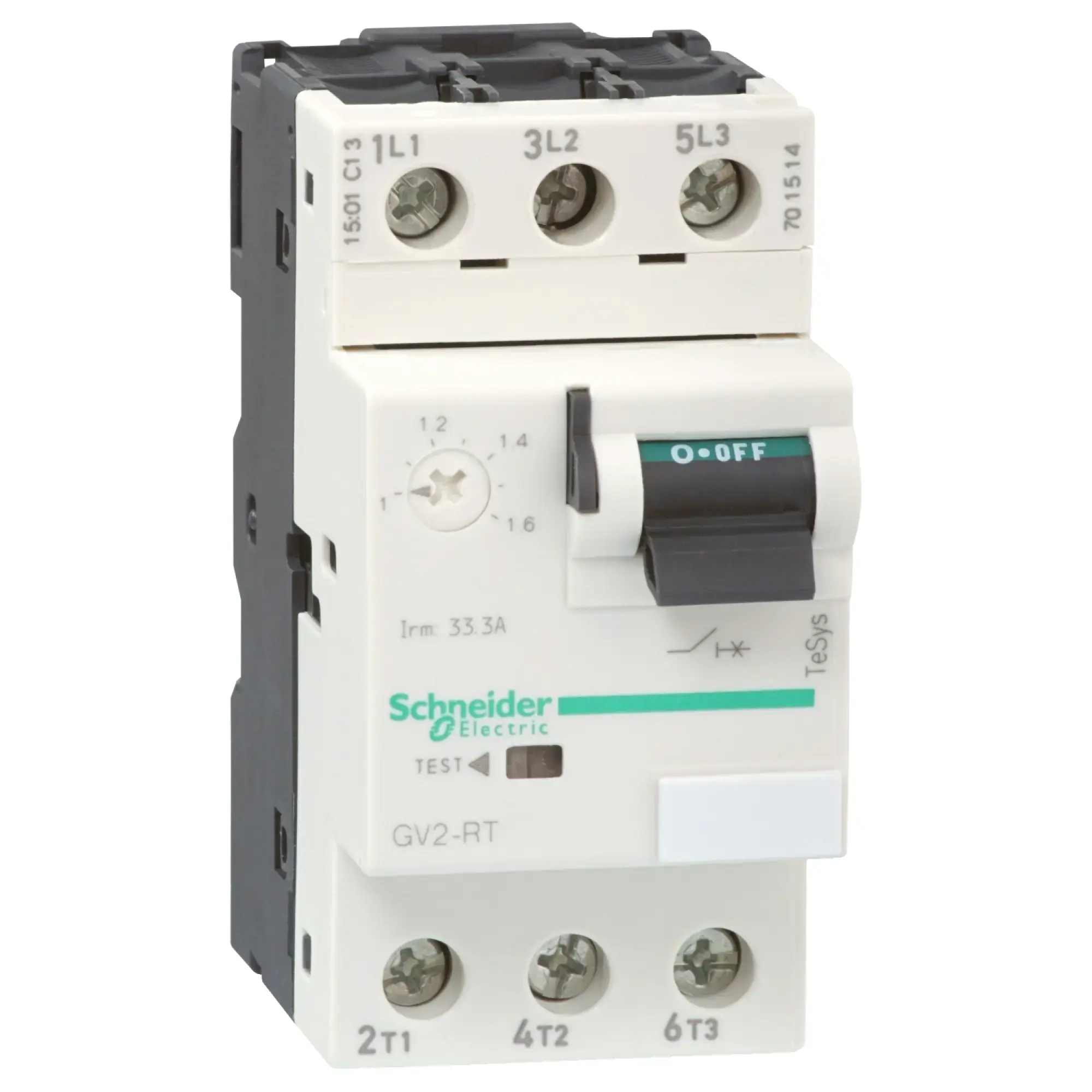 Schneider Electric GV2RT05 Transformer circuit breaker, 3p, 0.63-1A, toggle switch, screw connection (img_002)