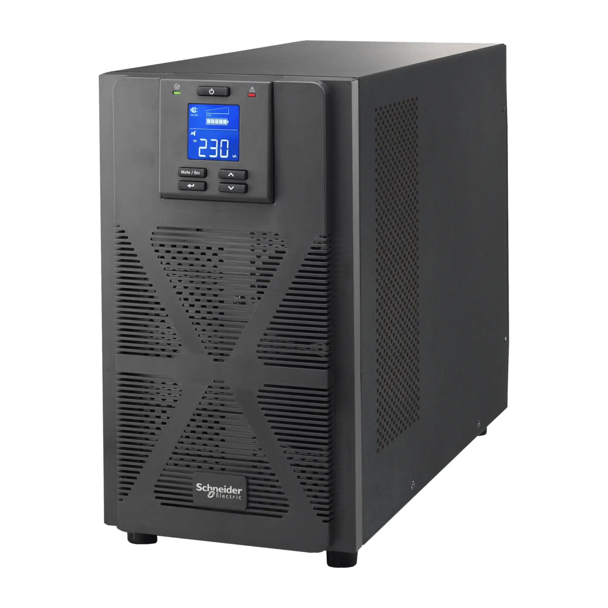 Schneider Electric SRVSPM10KIL Easy UPS 1Ph On-Line, 10kVA/10kW, Tower, 230V, Festverdrahteter 3-adriger (1P+N+E) Ausgang, Kartensteckplatz, LCD, ohne Batterie, verlängerte Laufz. (img_001) Schneider Electric SRVSPM10KIL Easy UPS 1Ph On-Line, 10kVA/10kW, Tower, 230V, Festverdrahteter 3-adriger (1P+N+E) Ausgang, Kartensteckplatz, LCD, ohne Batterie, verlängerte Laufz. (img_001)
