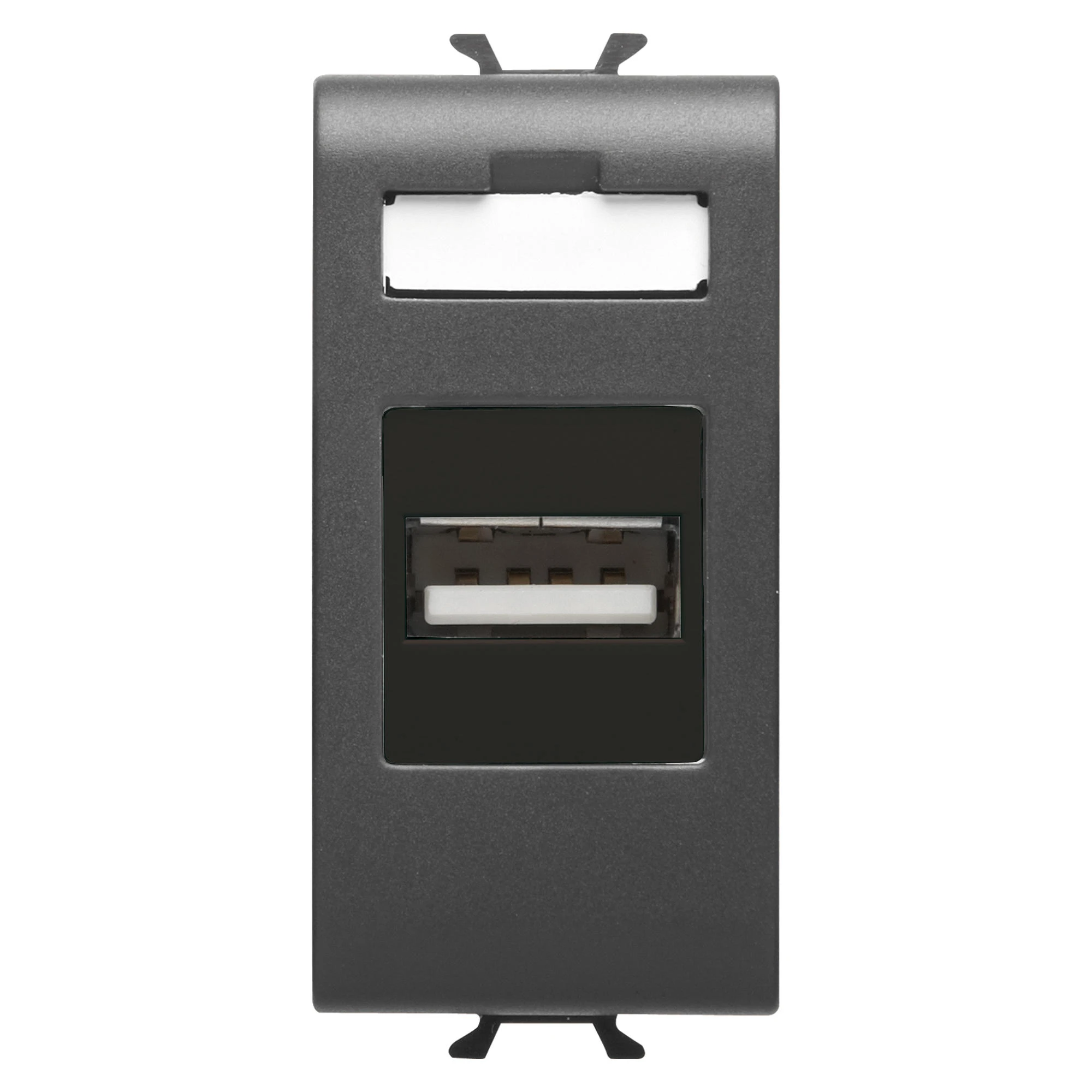 GEWISS GW12459 Steckdose 1M USB Schwarz (img_001) GEWISS GW12459 Steckdose 1M USB Schwarz (img_001)