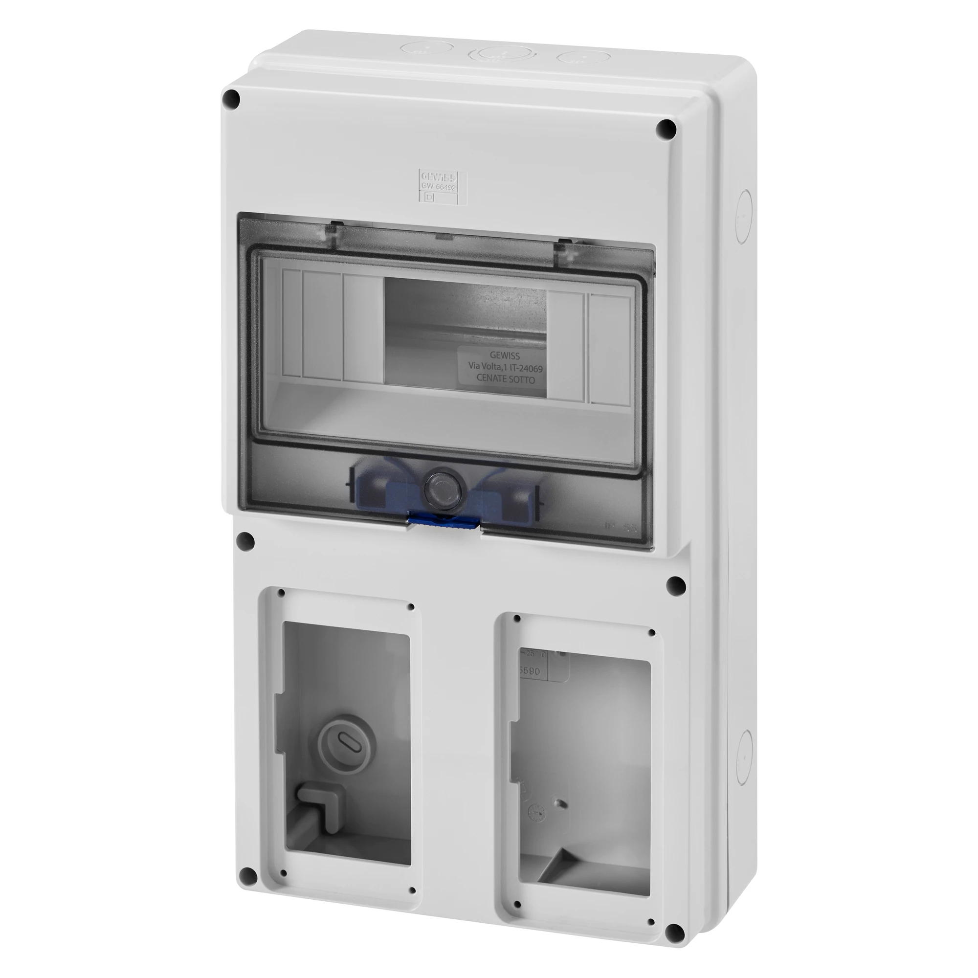 GEWISS GW66492 IEC Leergehaeuse fuer Steckdosen schaltbar Kompakt mit 2 Flansch und 8 TE (img_001) GEWISS GW66492 IEC Leergehaeuse fuer Steckdosen schaltbar Kompakt mit 2 Flansch und 8 TE (img_001)