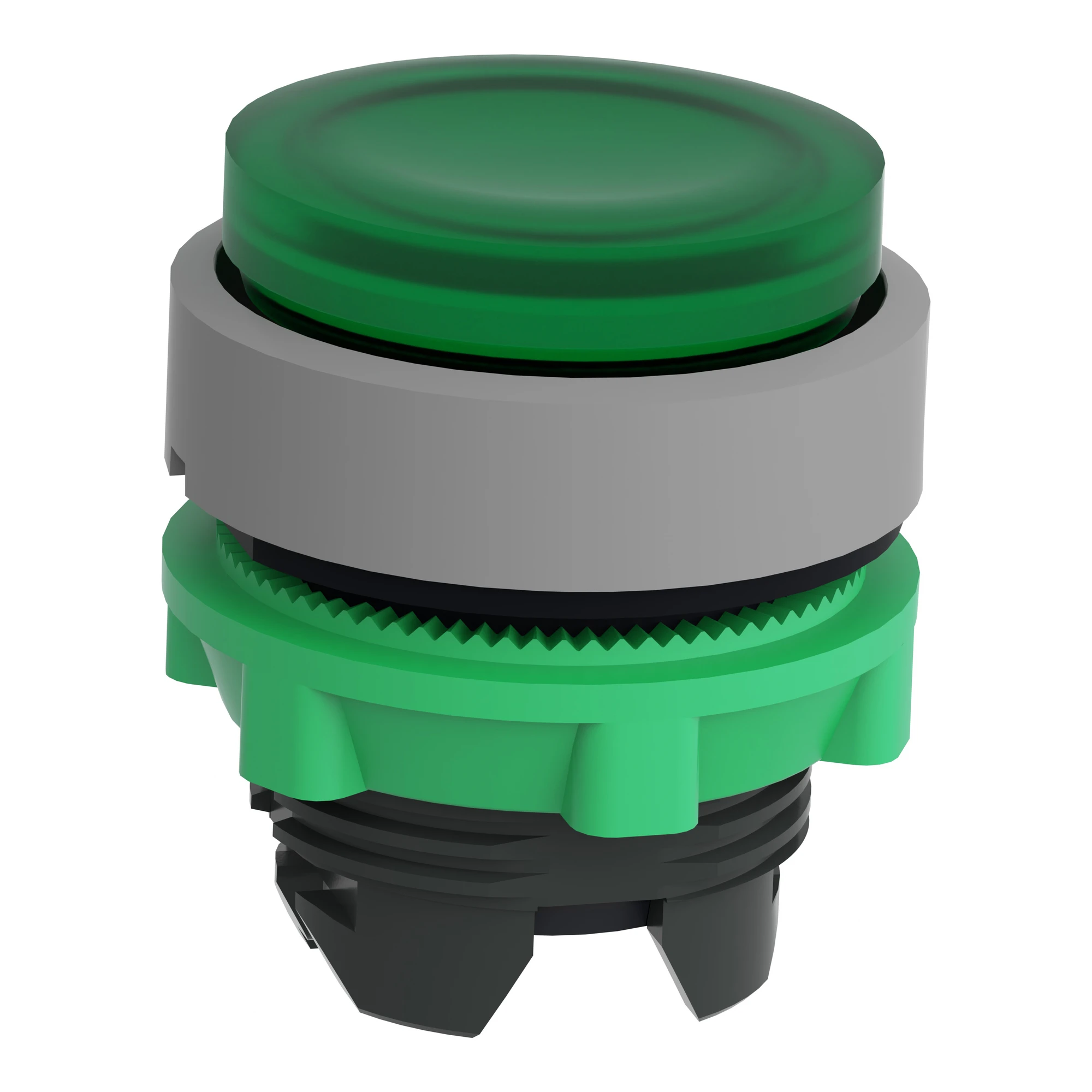 Schneider Electric ZB5AH33C0 Illuminated push-button, front element, Harmony XB5, plastic, 22mm, light grey, green, projecting, for universal LED, latching (img_005)