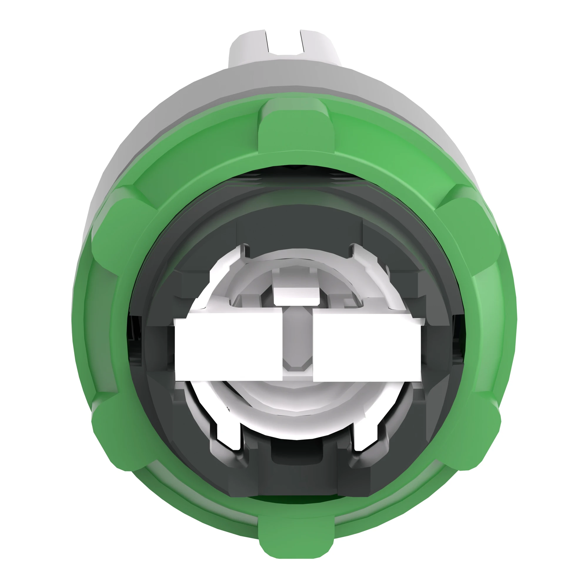 Schneider Electric ZB5AD701C0 Selector switch, front element, Harmony XB5, plastic, 22mm, light gray, white, 3 positions, center right latching (img_005)