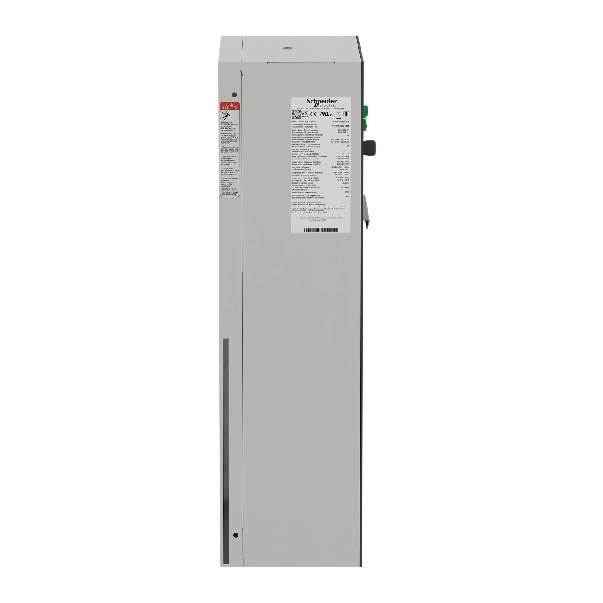 Schneider Electric NSYCU8002P4DG Wall-mounted Cooling Unit, networked, Climasys CU, 800W, 2 poles, 400/460V, 50/60Hz, IP55 (img_005) Schneider Electric NSYCU8002P4DG Wall-mounted Cooling Unit, networked, Climasys CU, 800W, 2 poles, 400/460V, 50/60Hz, IP55 (img_005)