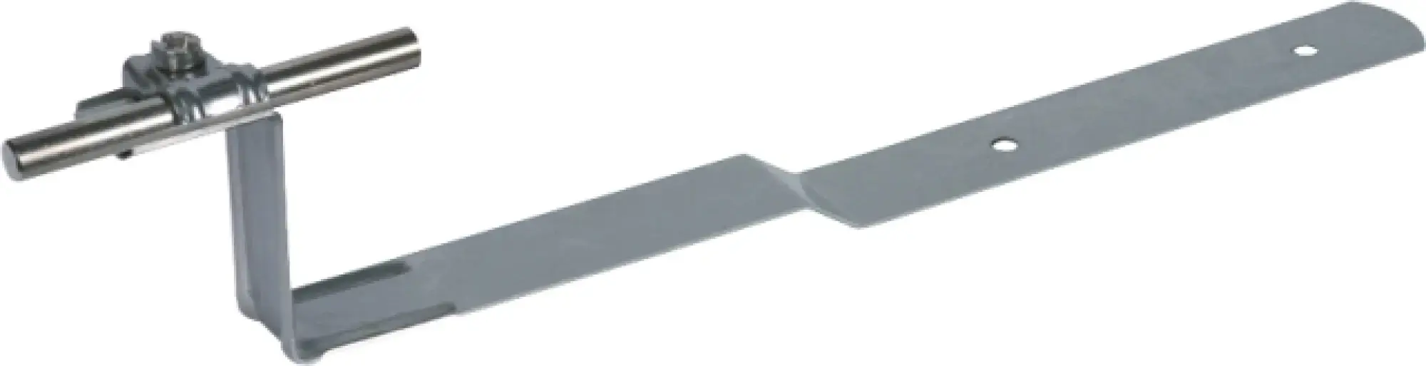Dehn 202901 Roof conductor holder DEHNQUICK StSt f. Rd 6-10mm w. brace L 260mm cranked (img_001) Dehn 202901 Roof conductor holder DEHNQUICK StSt f. Rd 6-10mm w. brace L 260mm cranked (img_001)