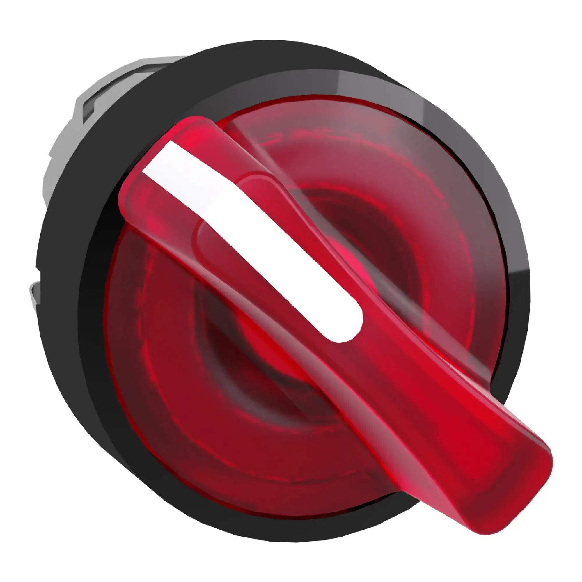 Schneider Electric ZB4BK12437 Illuminated selector switch, front element, Harmony XB4, metal black, 22mm, red, for universal LED, 2 positions, latching (img_010) Schneider Electric ZB4BK12437 Illuminated selector switch, front element, Harmony XB4, metal black, 22mm, red, for universal LED, 2 positions, latching (img_010)