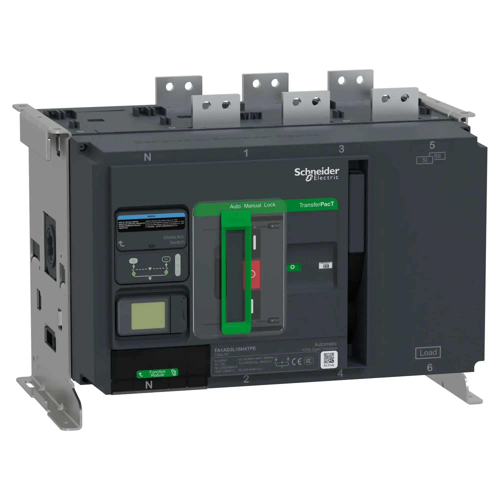 Schneider Electric TA1AD3L12H4TPE TransferPacT TA1A, automatische Netzumschaltung, 1250A, 3P, LCD, 400V (img_001) Schneider Electric TA1AD3L12H4TPE TransferPacT TA1A, automatische Netzumschaltung, 1250A, 3P, LCD, 400V (img_001)
