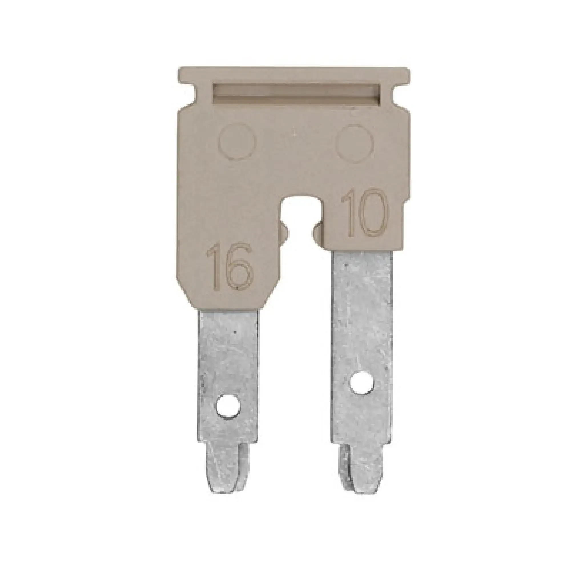 Weidmüller 7920080000 Cross-connector (terminal), Plugged, yellow, 76 A, Number of poles: 2, Pitch in mm: 10.00, Insulated: Yes, Width: 4 mm ZQV 16-10 (img_001)