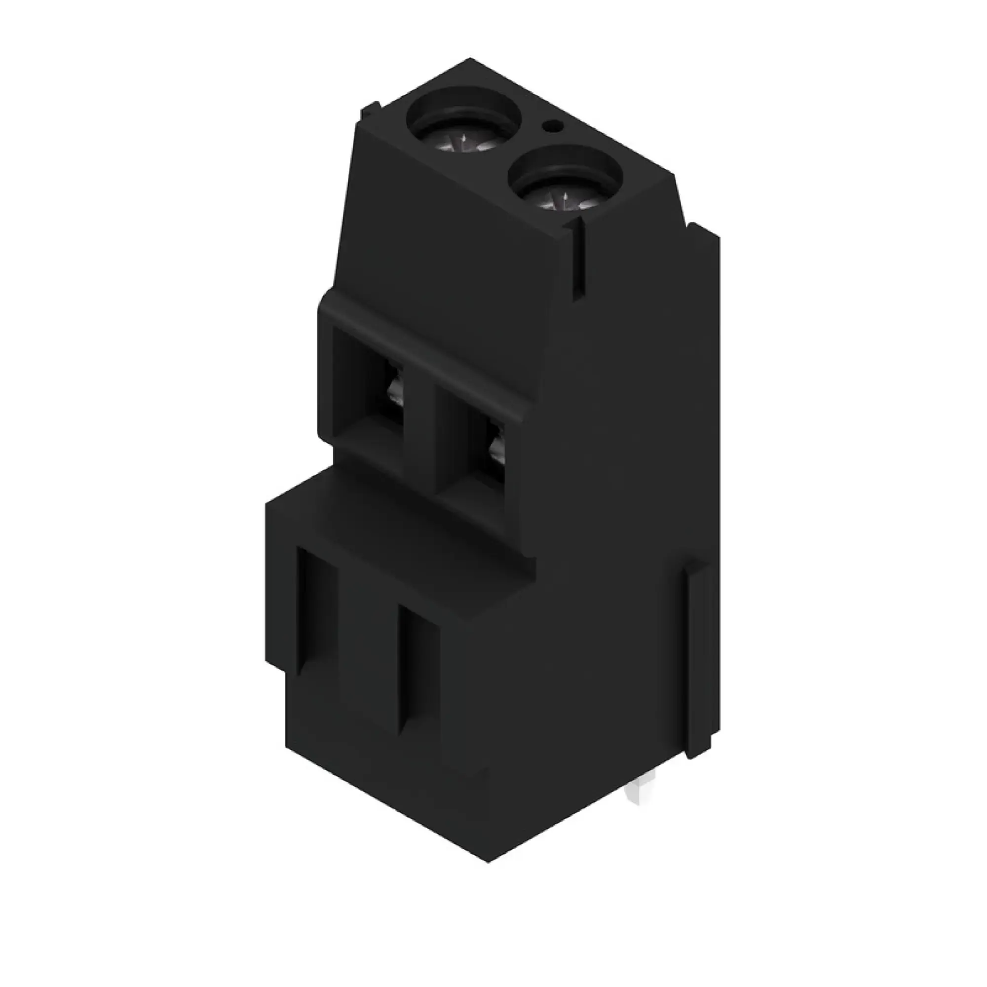 Weidmüller 1766320000 PCB terminal, 320 V, 17.5 A, Pitch in mm: 5.08, 2.5 mm², Number of poles: 2, Clamping yoke connection, THT solder connection, 90°, Box (img_001)