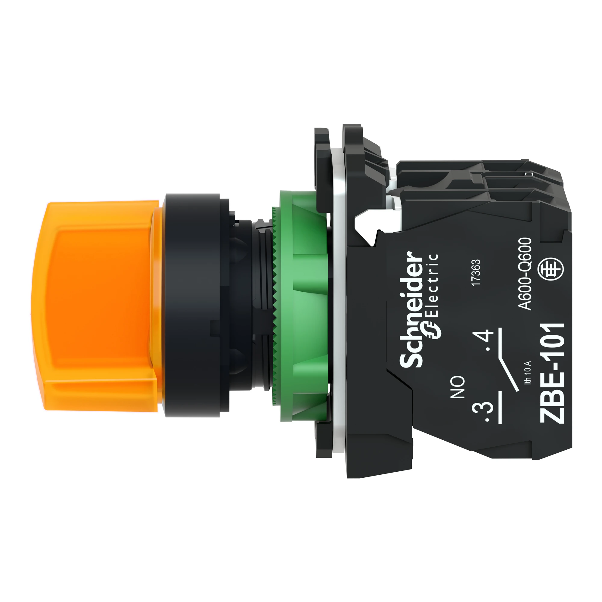 Schneider Electric XB5AK125M5 Illuminated selector switch, Harmony XB5, plastic, orange, 22mm, universal LED, 2 positions, 1NC + 1NO, 230-240V AC (img_006) Schneider Electric XB5AK125M5 Illuminated selector switch, Harmony XB5, plastic, orange, 22mm, universal LED, 2 positions, 1NC + 1NO, 230-240V AC (img_006)