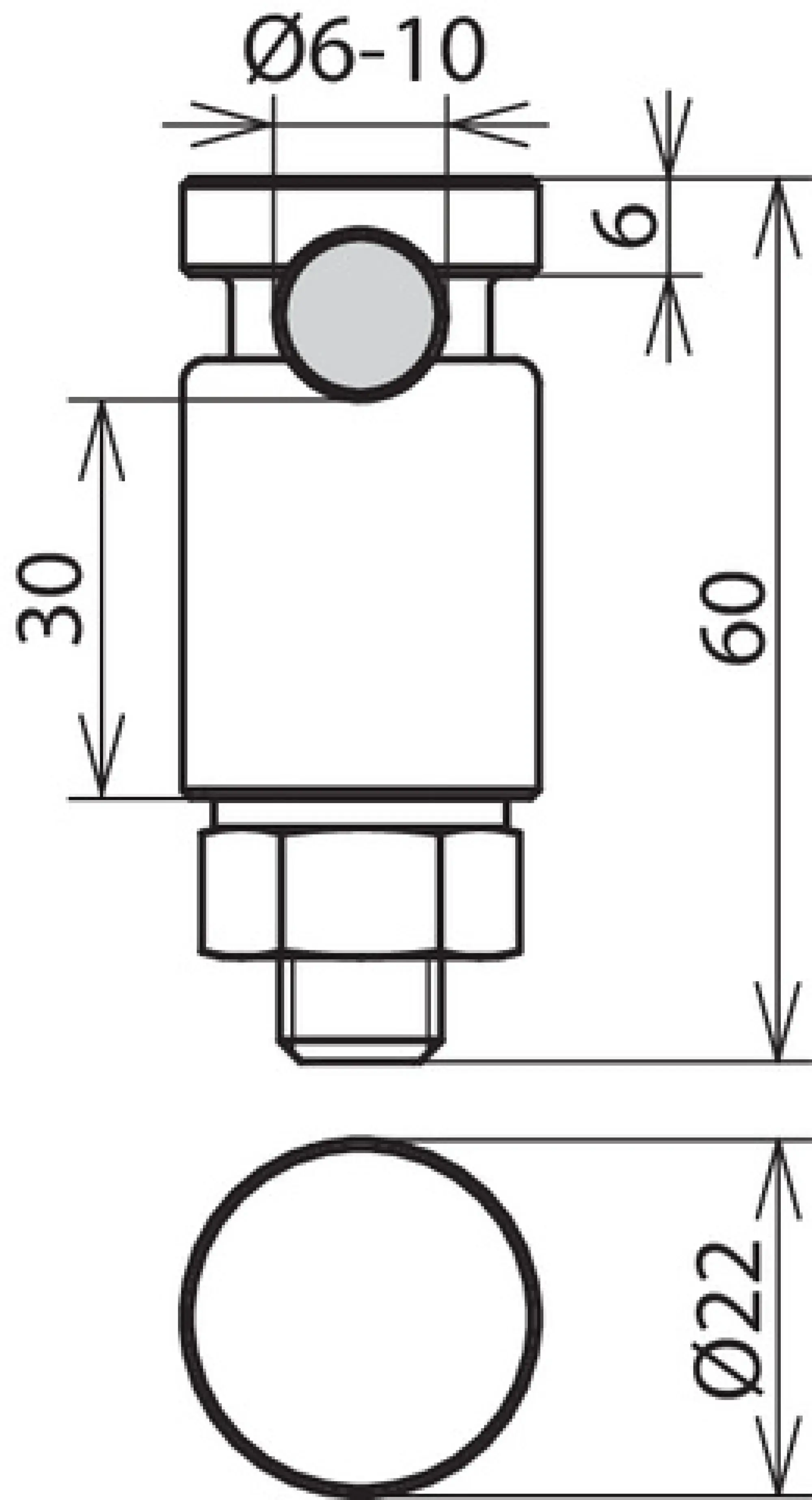 Dehn 301020 KS connector StSt f. Rd 6-10mm, long version, single-part unit with spring washer (img_002)