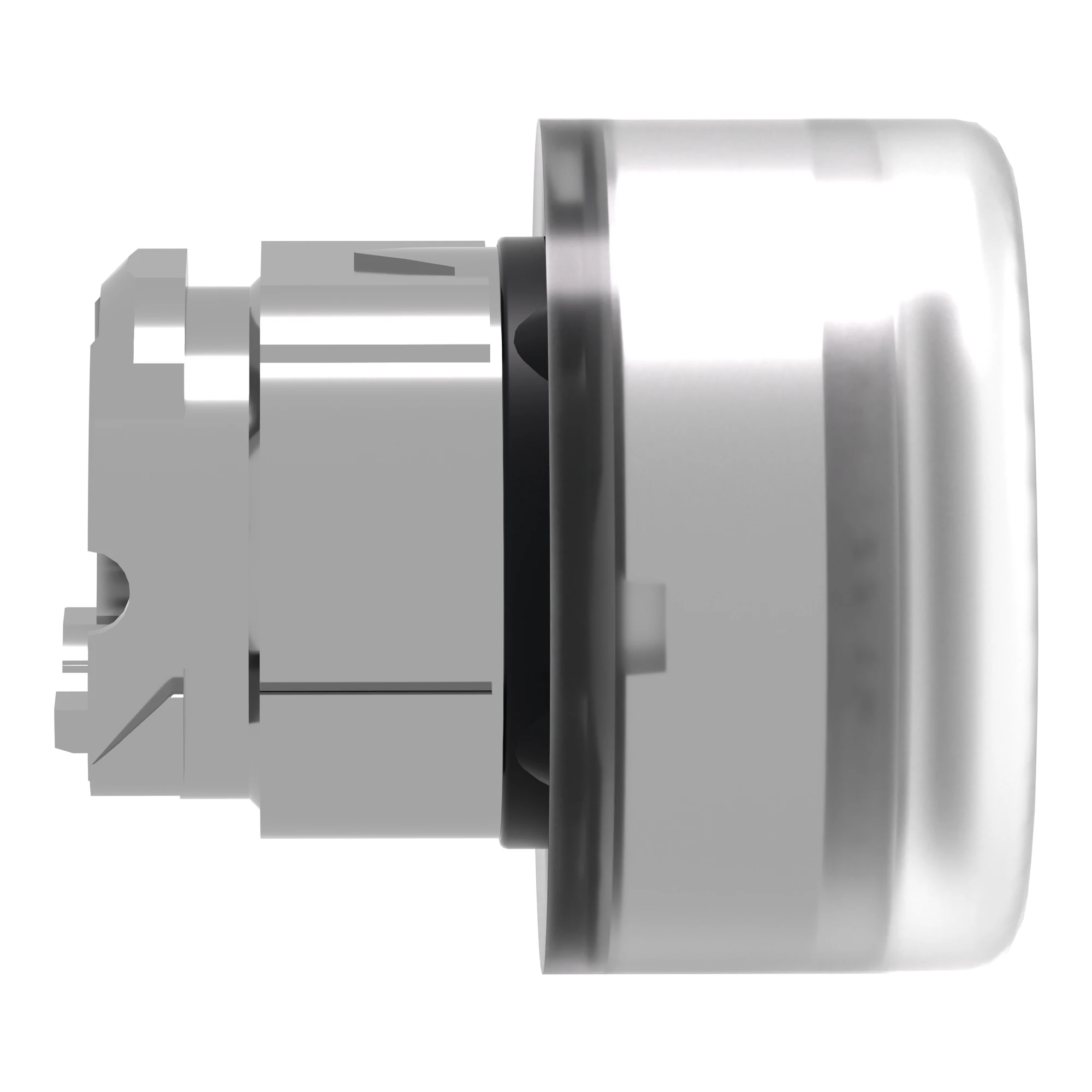 Schneider Electric ZB4BP18 Pushbutton, Front Element, Harmony XB4, Metal, 22mm, White, Unlabelled, Momentary, With Protective Cap, For Insert Plate (img_003)