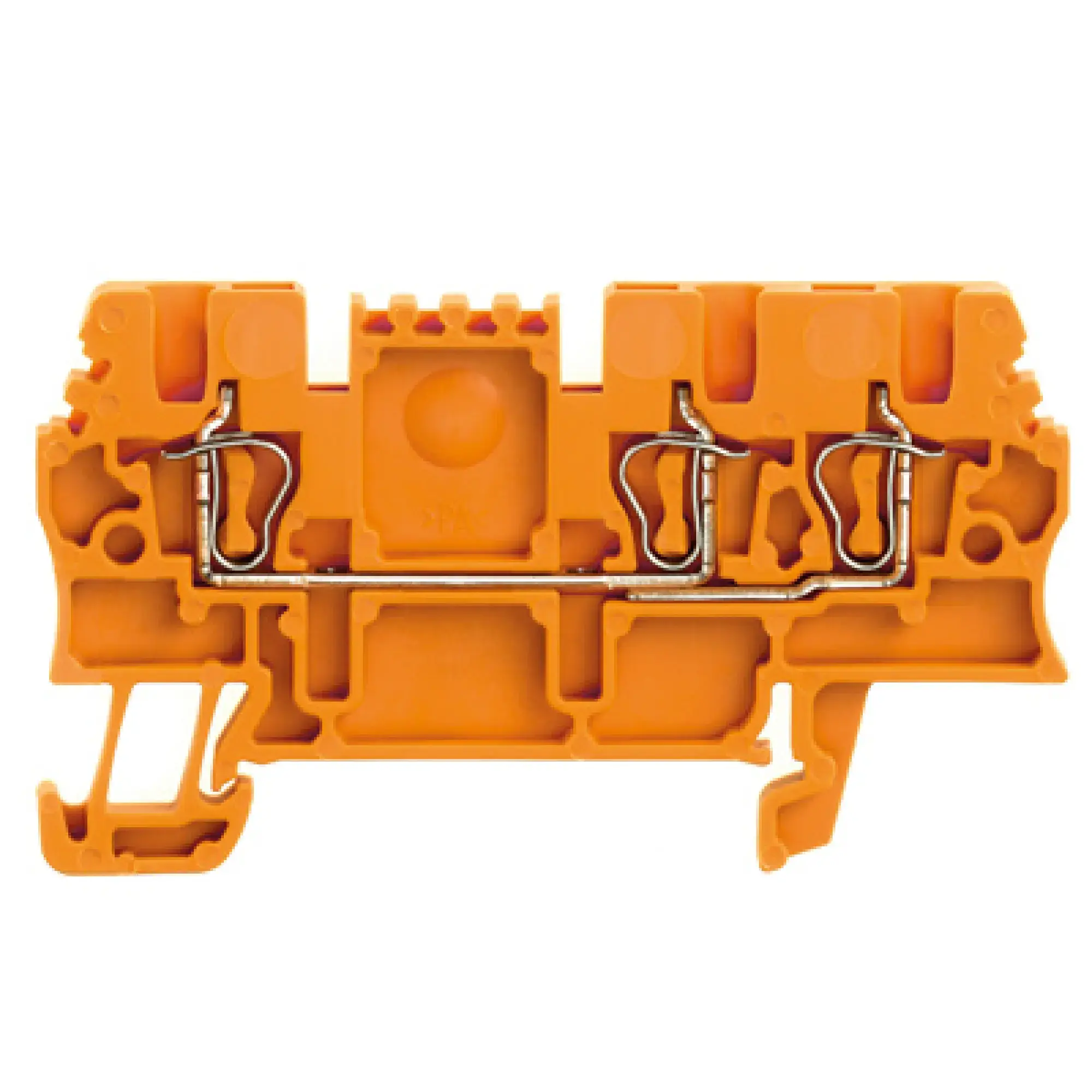 Weidmüller 1775550000 Feed-through terminal block, Tension-clamp connection, orange, 1.5 mm², 17.5 A, 500 V, Number of connections: 3 (img_001) Weidmüller 1775550000 Feed-through terminal block, Tension-clamp connection, orange, 1.5 mm², 17.5 A, 500 V, Number of connections: 3 (img_001)