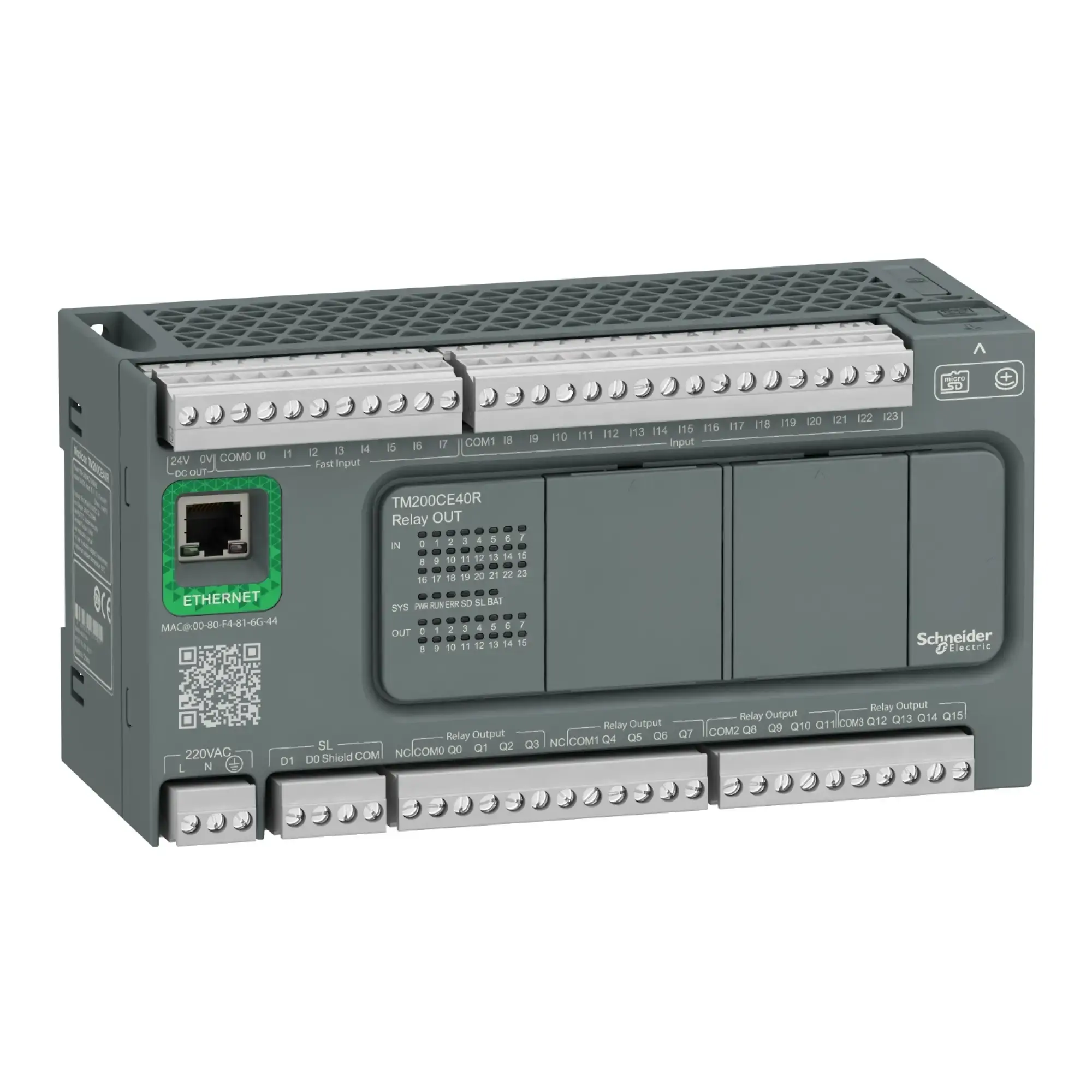 Schneider Electric TM200CE40R Easy Modicon M200, SPS-Steuerung, 24E/16A, Relais, Ethernet, 220V AC (img_001) Schneider Electric TM200CE40R Easy Modicon M200, SPS-Steuerung, 24E/16A, Relais, Ethernet, 220V AC (img_001)