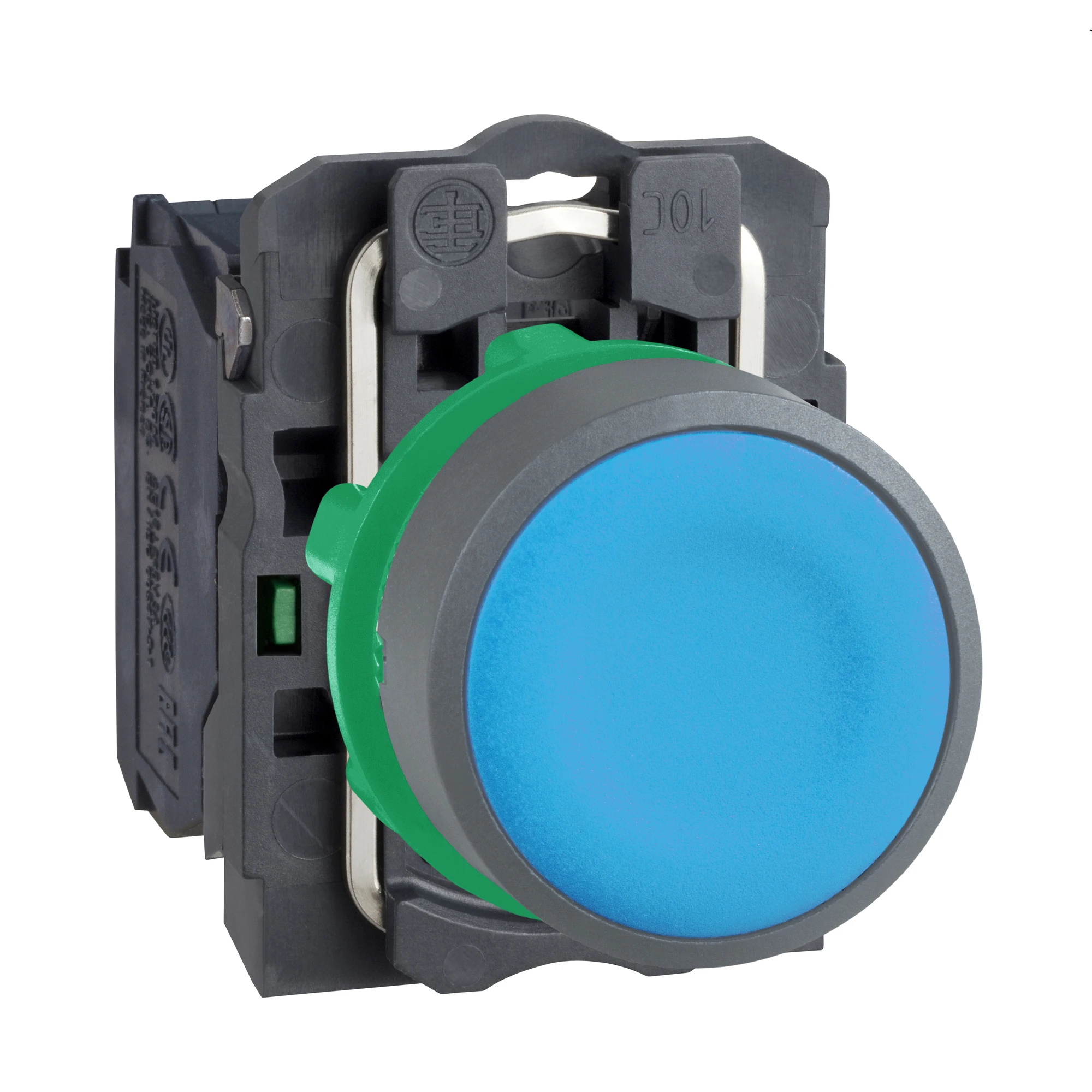 Schneider Electric XB5AA61C0 Pushbutton, Harmony XB5, plastic, light grey, blue, unlabelled, 22mm, momentary, 1NO (img_001) Schneider Electric XB5AA61C0 Pushbutton, Harmony XB5, plastic, light grey, blue, unlabelled, 22mm, momentary, 1NO (img_001)