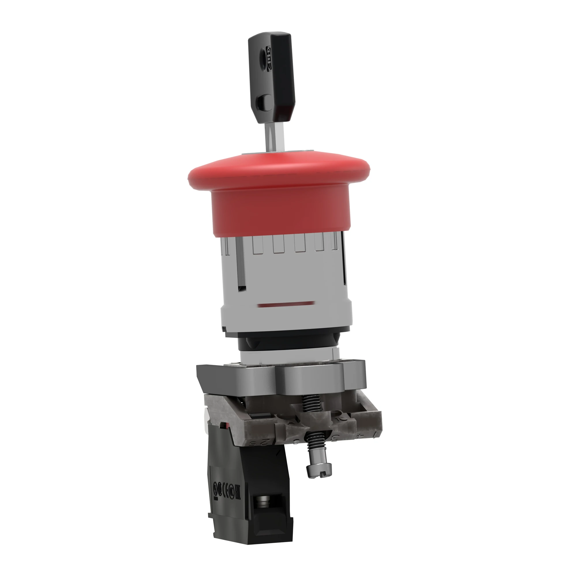 Schneider Electric XB4BS9442 Emergency Stop / Emergency-Stop Switch, Harmony XB4, Metal, 22mm, Red, Mushroom 40mm, Key Release, 1NC (img_005)