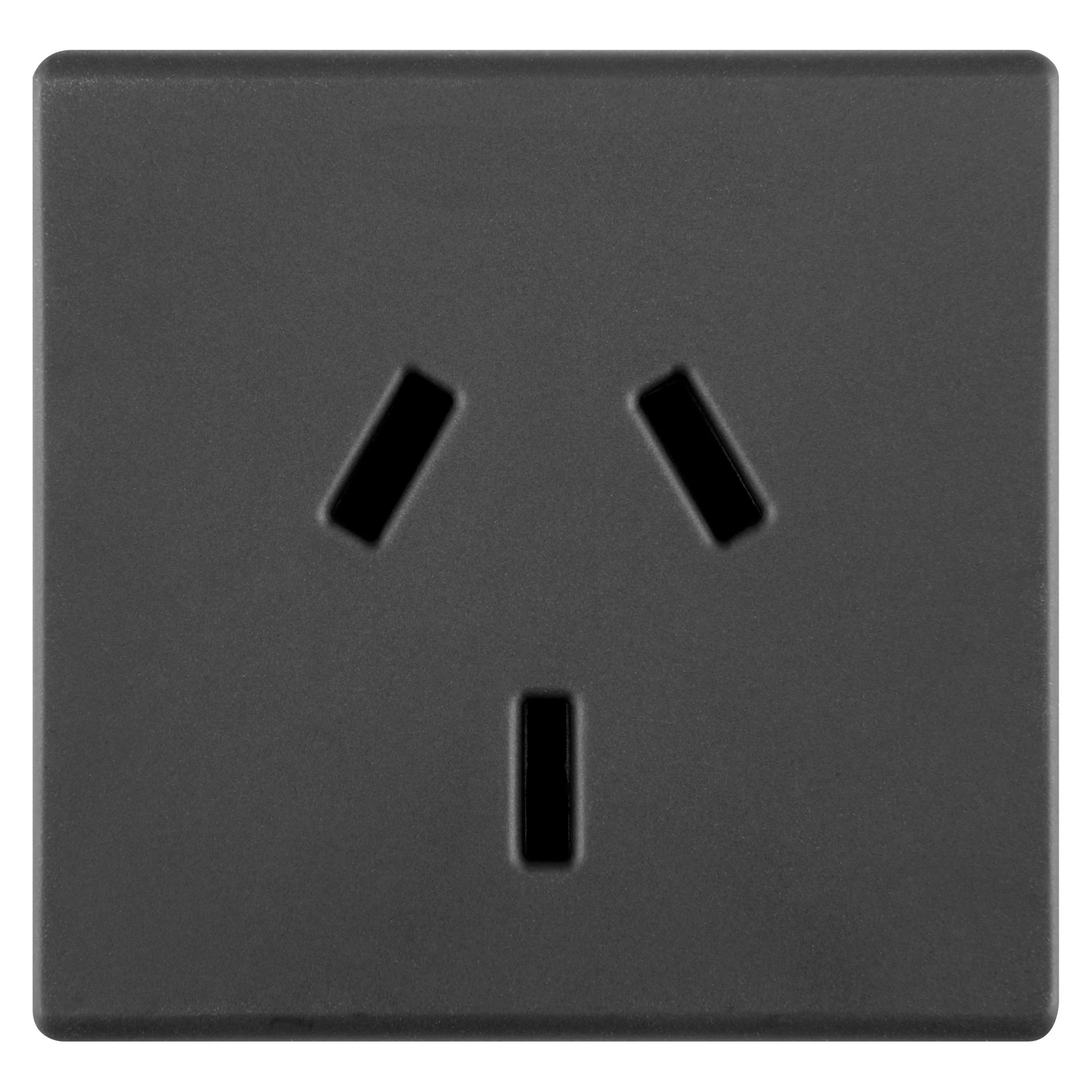 GEWISS GW21248 ARGENTINIAN STANDARD SOCKET-OUTLET 250V ac - 2P+E 10A - FLAT PLUG - 2 MODULES - SYSTEM BLACK (img_001)