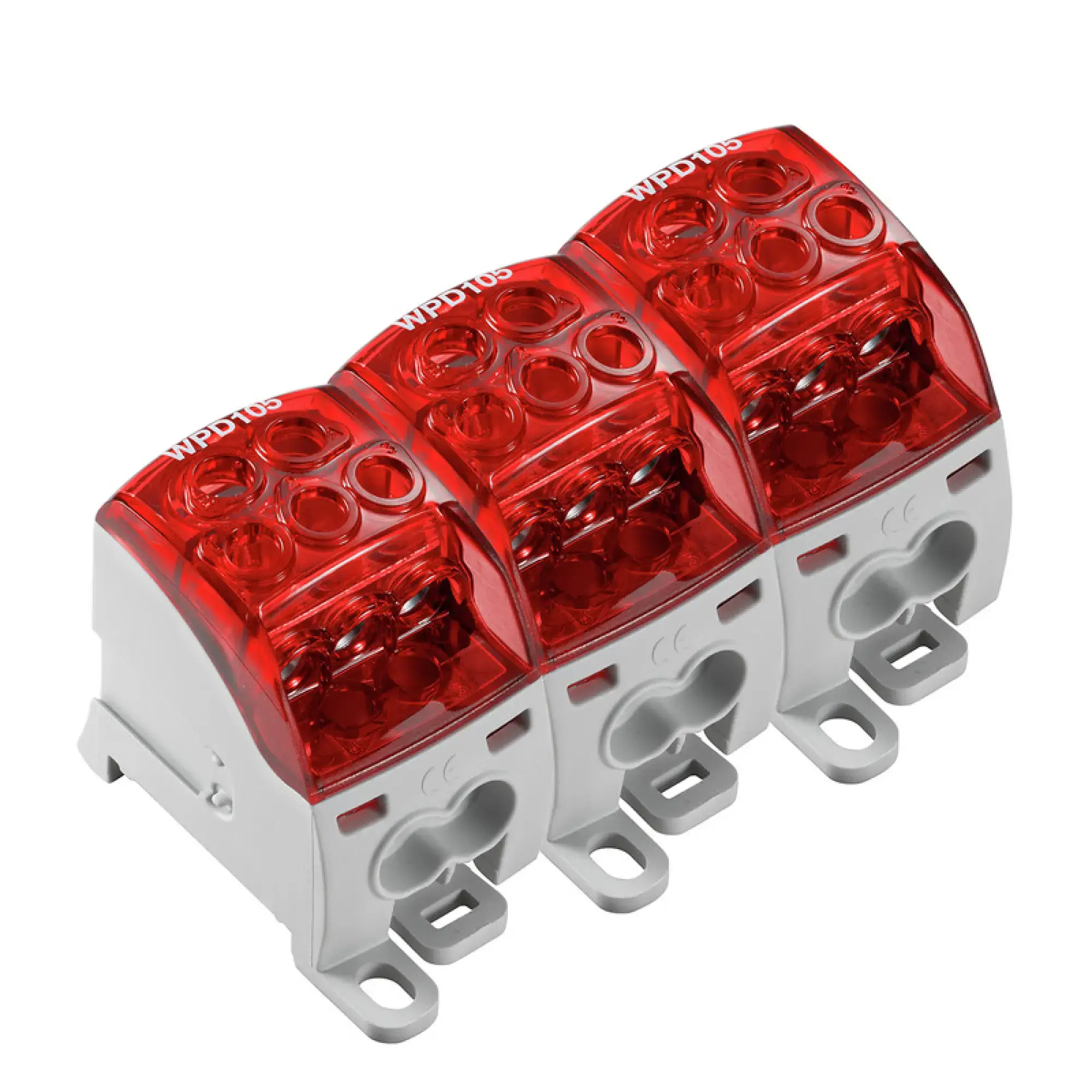 Weidmüller 2725330000 Potential distributor terminal, Screw connection, red, 35 mm², 214 A, 1000 V, Number of connections: 18, Number of levels: 1, Mounting plate, TS 35, V (img_001) Weidmüller 2725330000 Potential distributor terminal, Screw connection, red, 35 mm², 214 A, 1000 V, Number of connections: 18, Number of levels: 1, Mounting plate, TS 35, V (img_001)