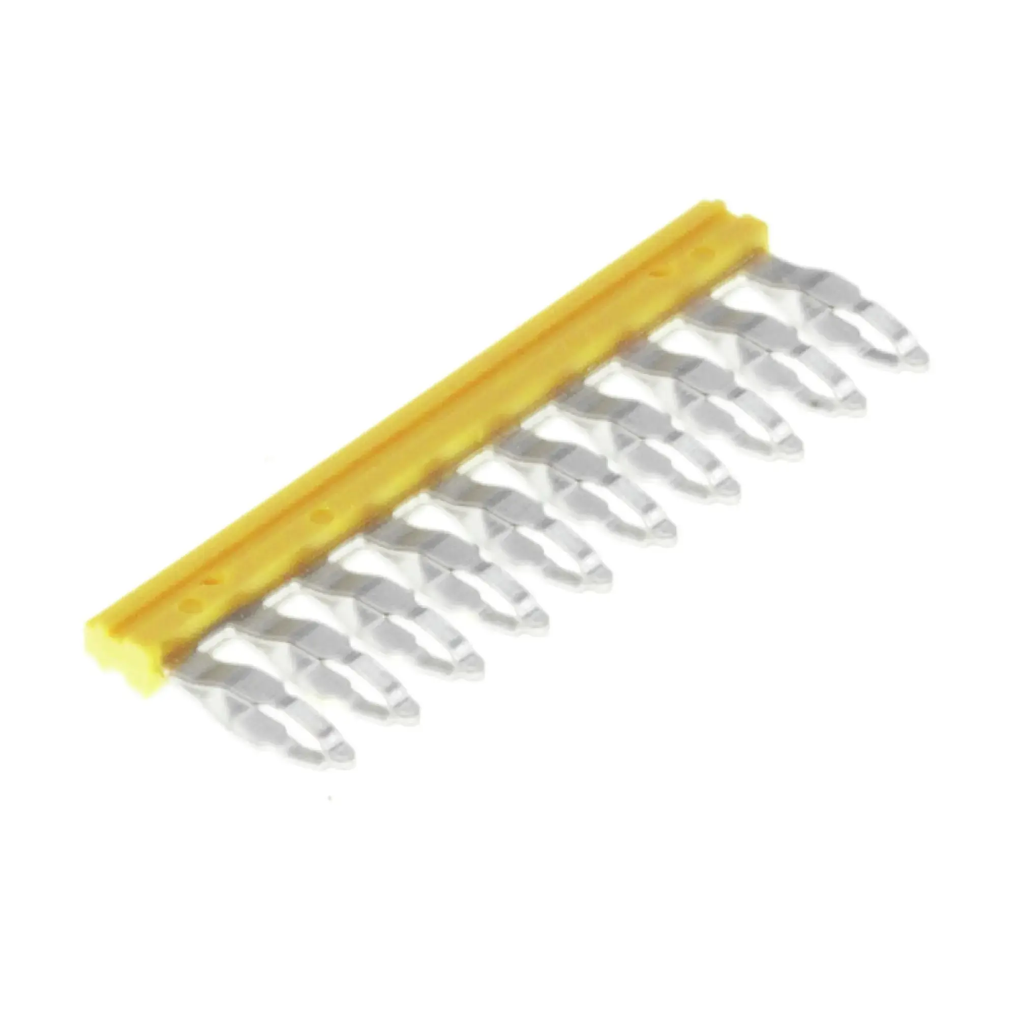 Weidmüller 1754290000 Cross-connector (terminal), Plugged, yellow, 17.5 A, Number of poles: 10, Pitch in mm: 3.50, Insulated: Yes, Width: 2.4 mm (img_001) Weidmüller 1754290000 Cross-connector (terminal), Plugged, yellow, 17.5 A, Number of poles: 10, Pitch in mm: 3.50, Insulated: Yes, Width: 2.4 mm (img_001)