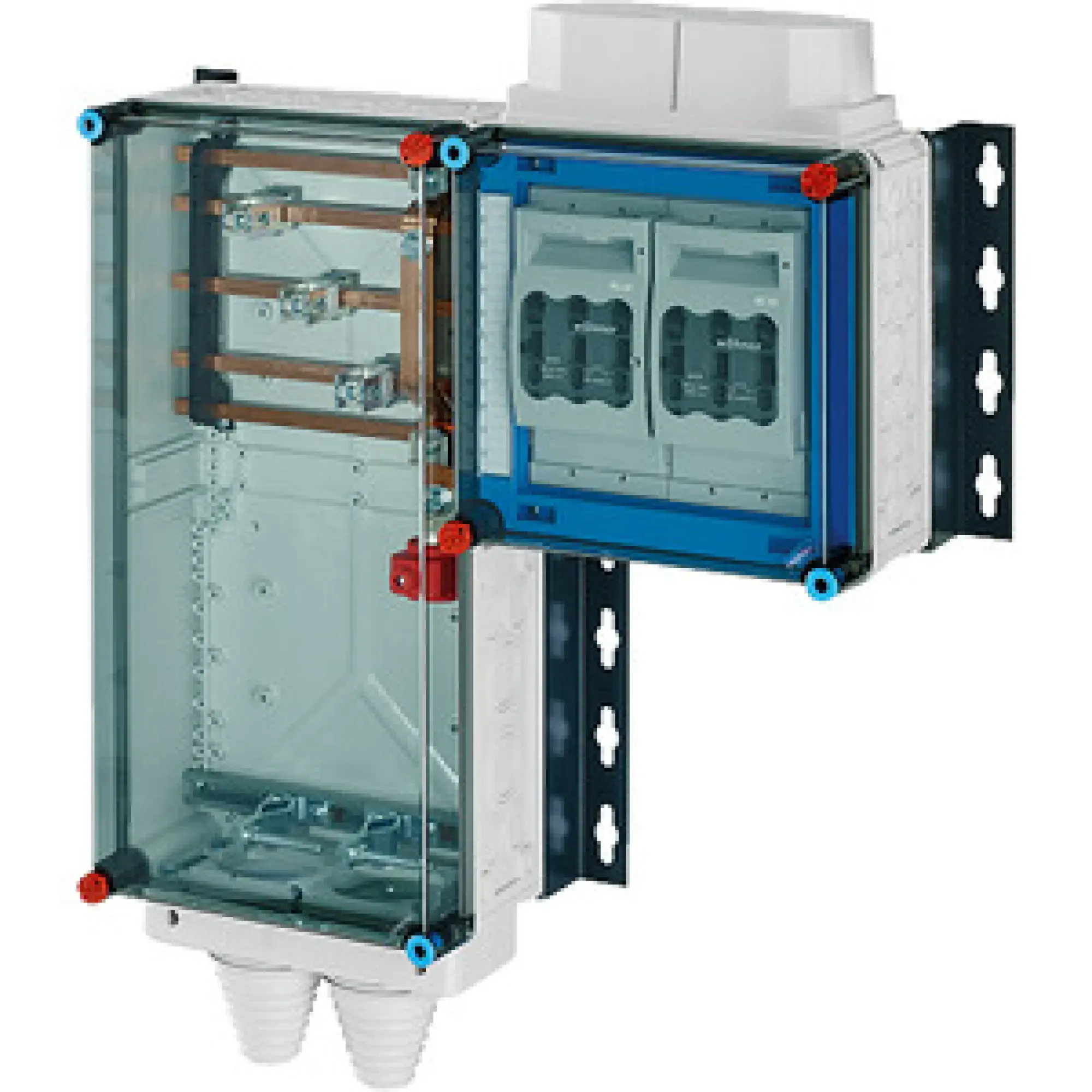 Hensel 20001501 Mi-Hauptleitungsverteiler 2x3xNH 00 , 125 A, 5polige Sammelschiene 250 A Mi HV 6152 (img_001)