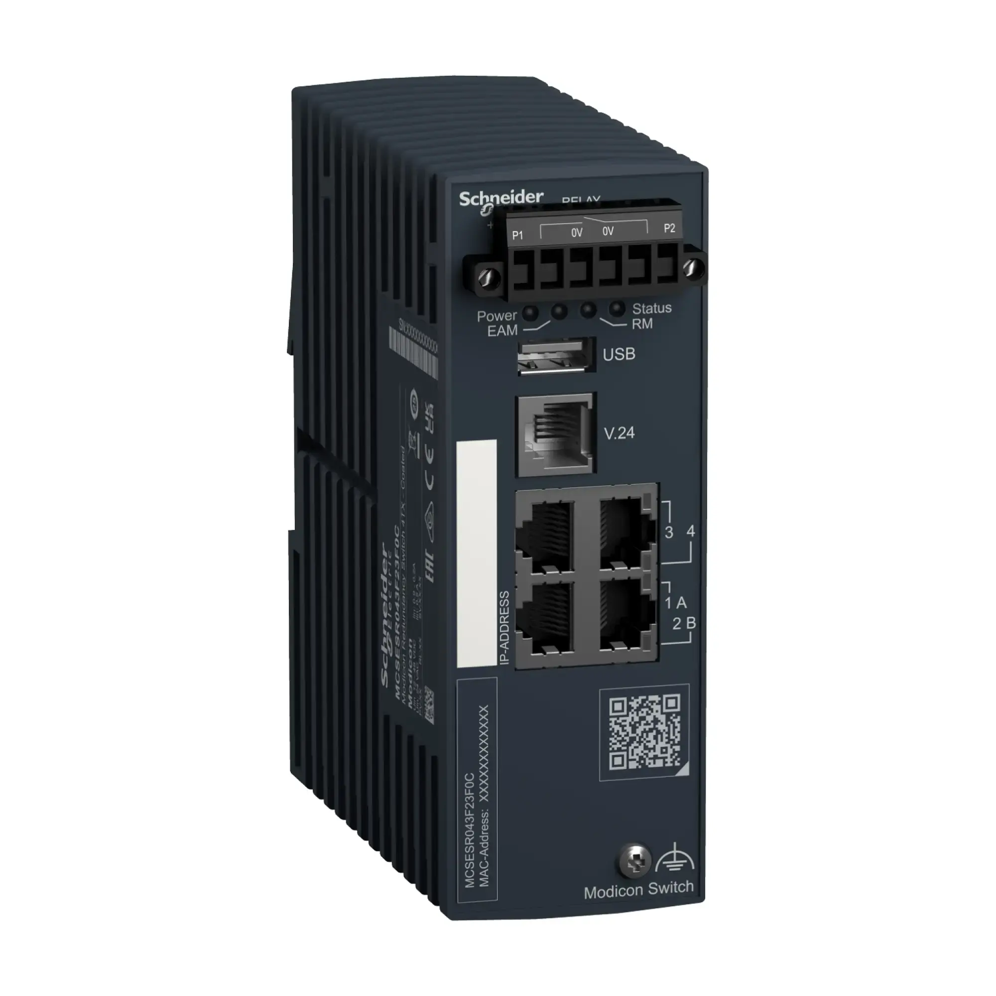 Schneider Electric MCSESR043F23F0C Modicon Redundancy Switch - 4 Ports Kupfer (4TX 10/100 Mbit/s), Schutzlackierung (img_001) Schneider Electric MCSESR043F23F0C Modicon Redundancy Switch - 4 Ports Kupfer (4TX 10/100 Mbit/s), Schutzlackierung (img_001)
